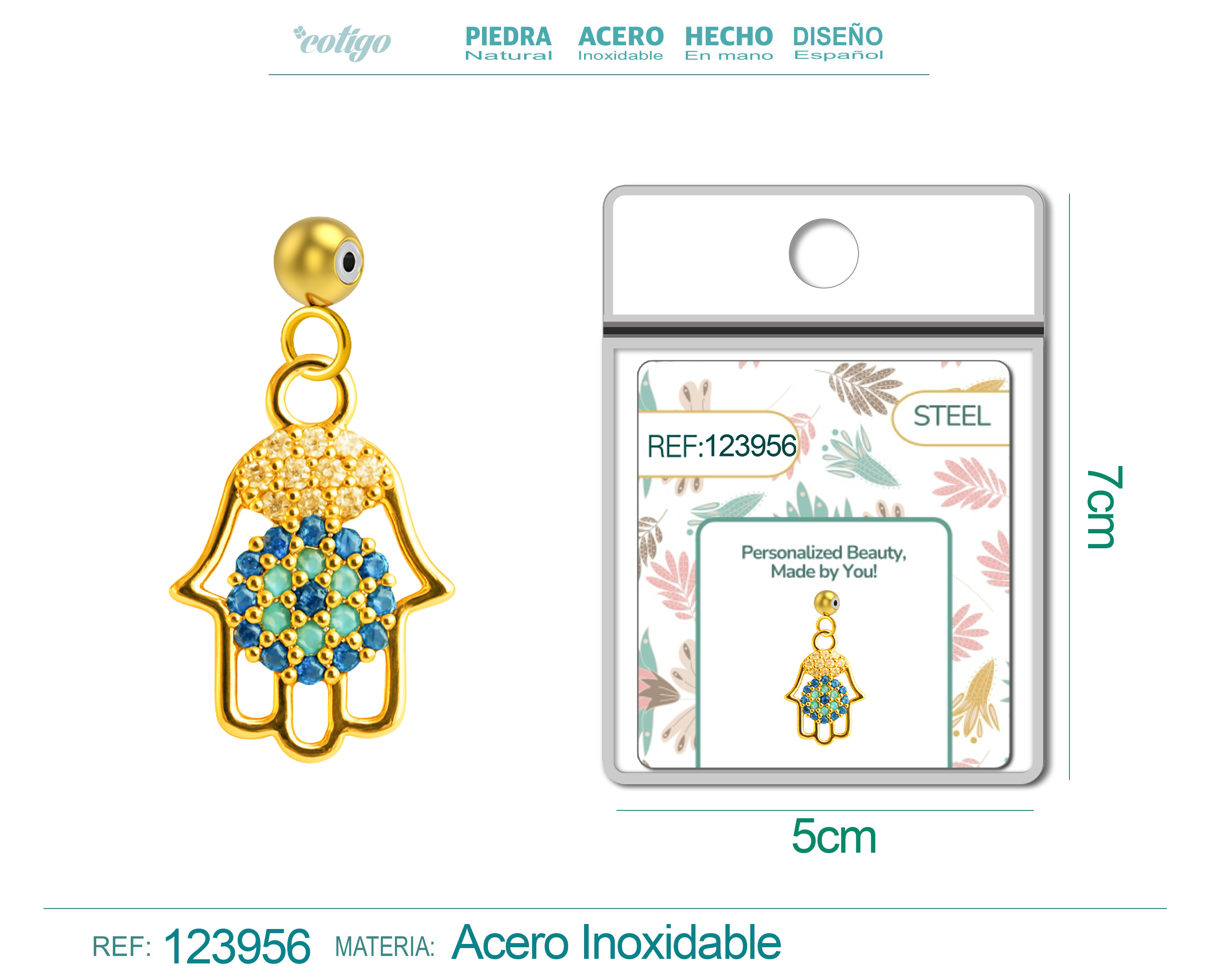 CHARM DE COBRE CHAPADO ORO 14K CON CIRCONITA-CON BOLA DE GOMA