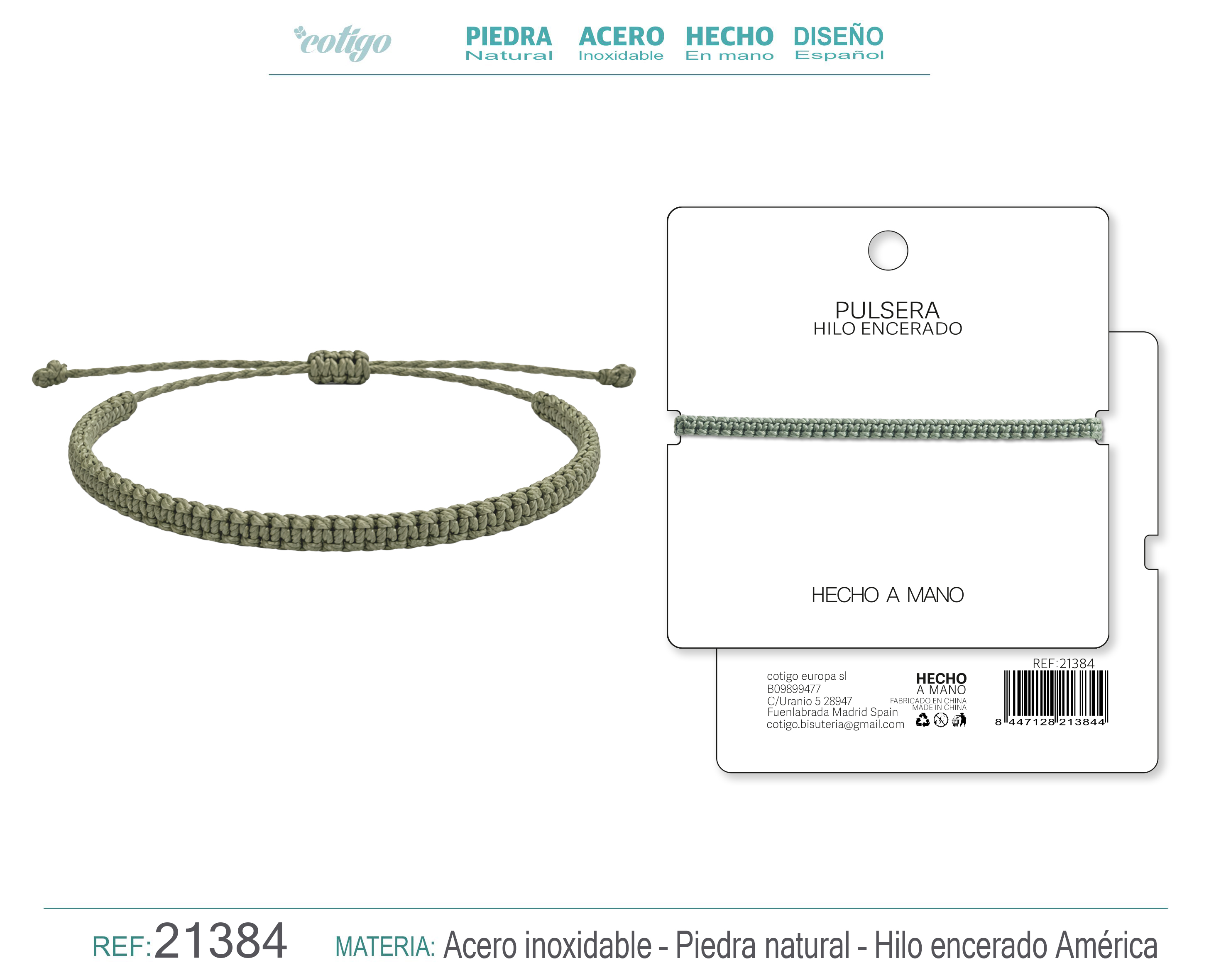 PULSERA HILO ENCERADO