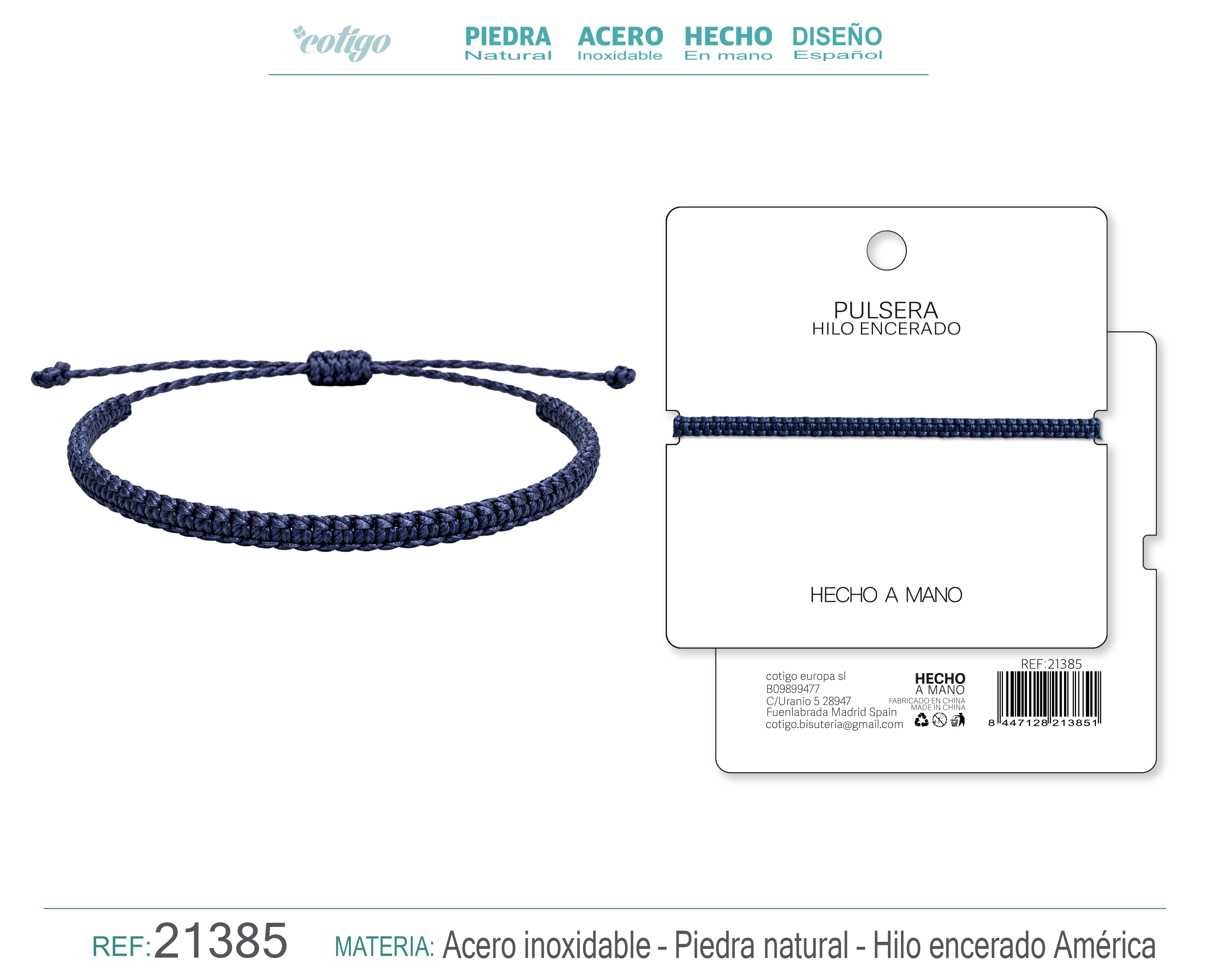 PULSERA HILO ENCERADO