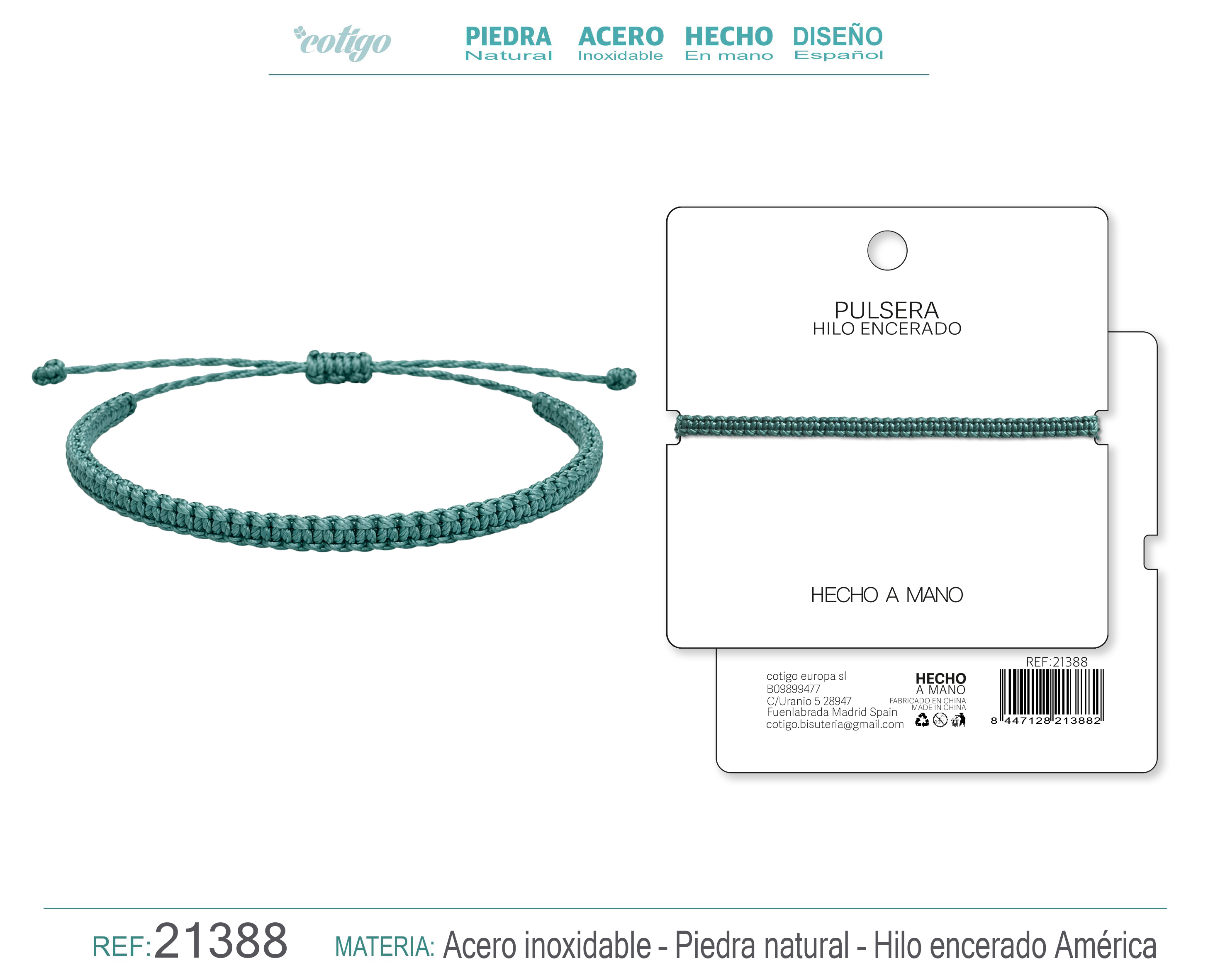 PULSERA HILO ENCERADO