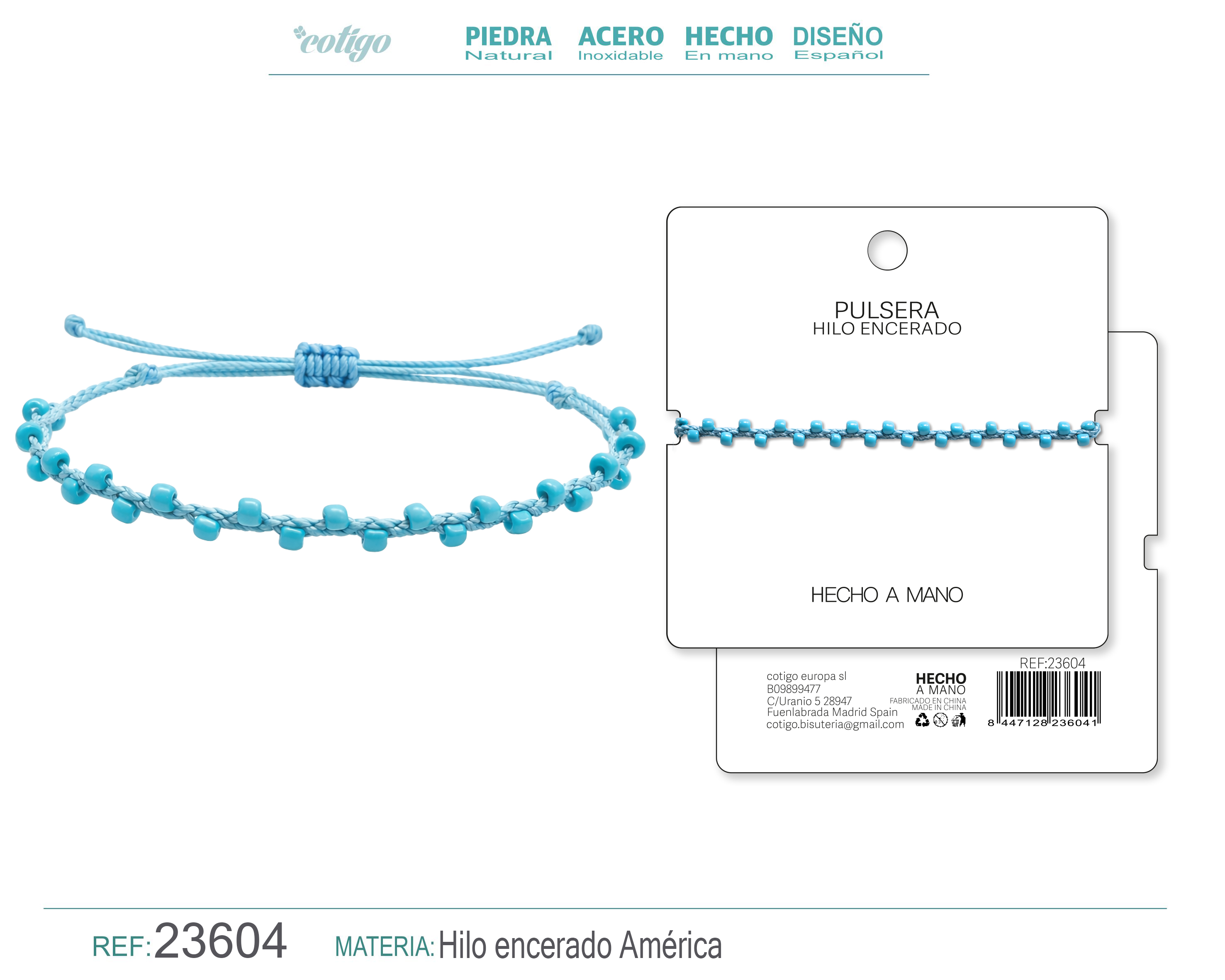 PULSERA HILO ENCERADO