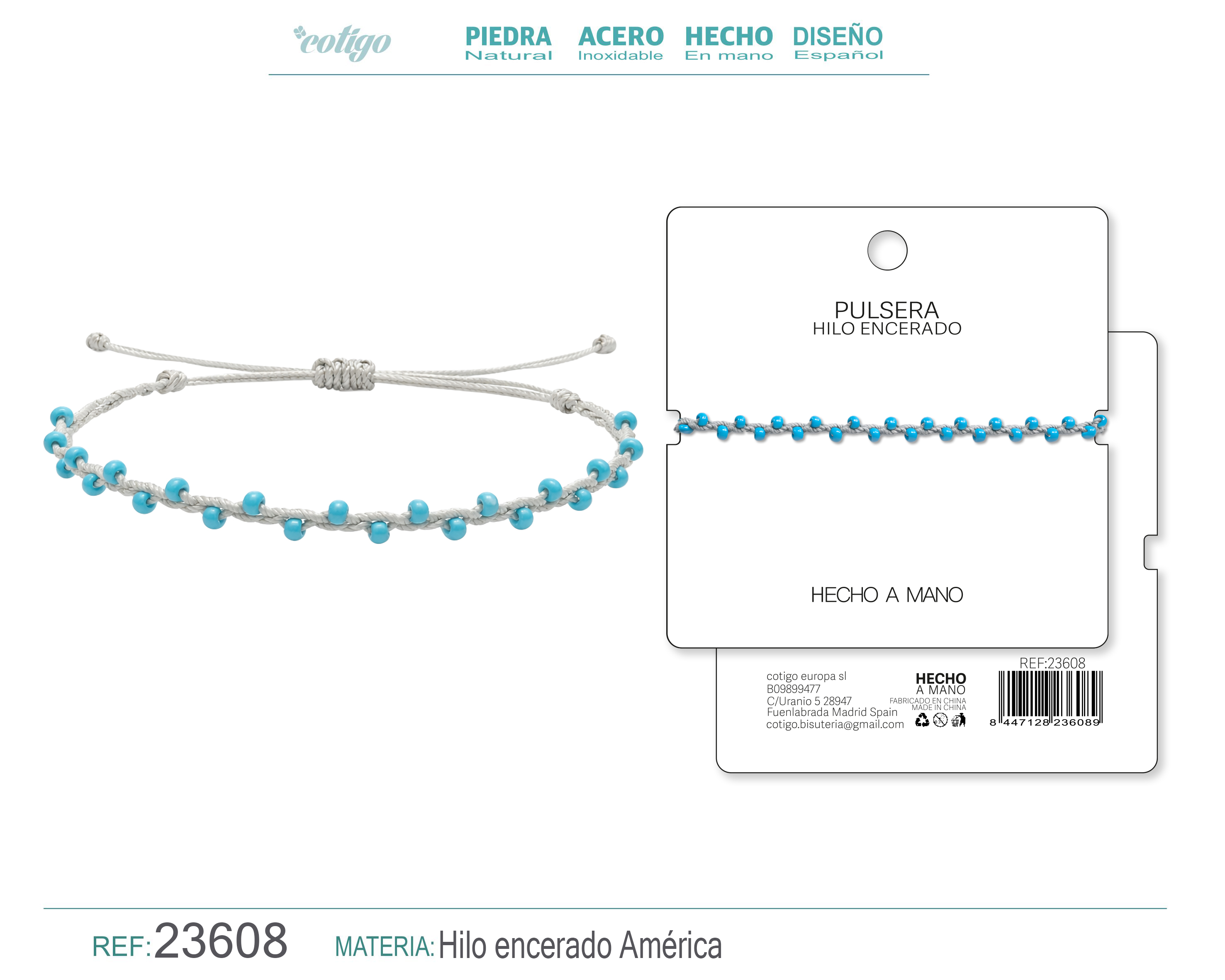 PULSERA HILO ENCERADO
