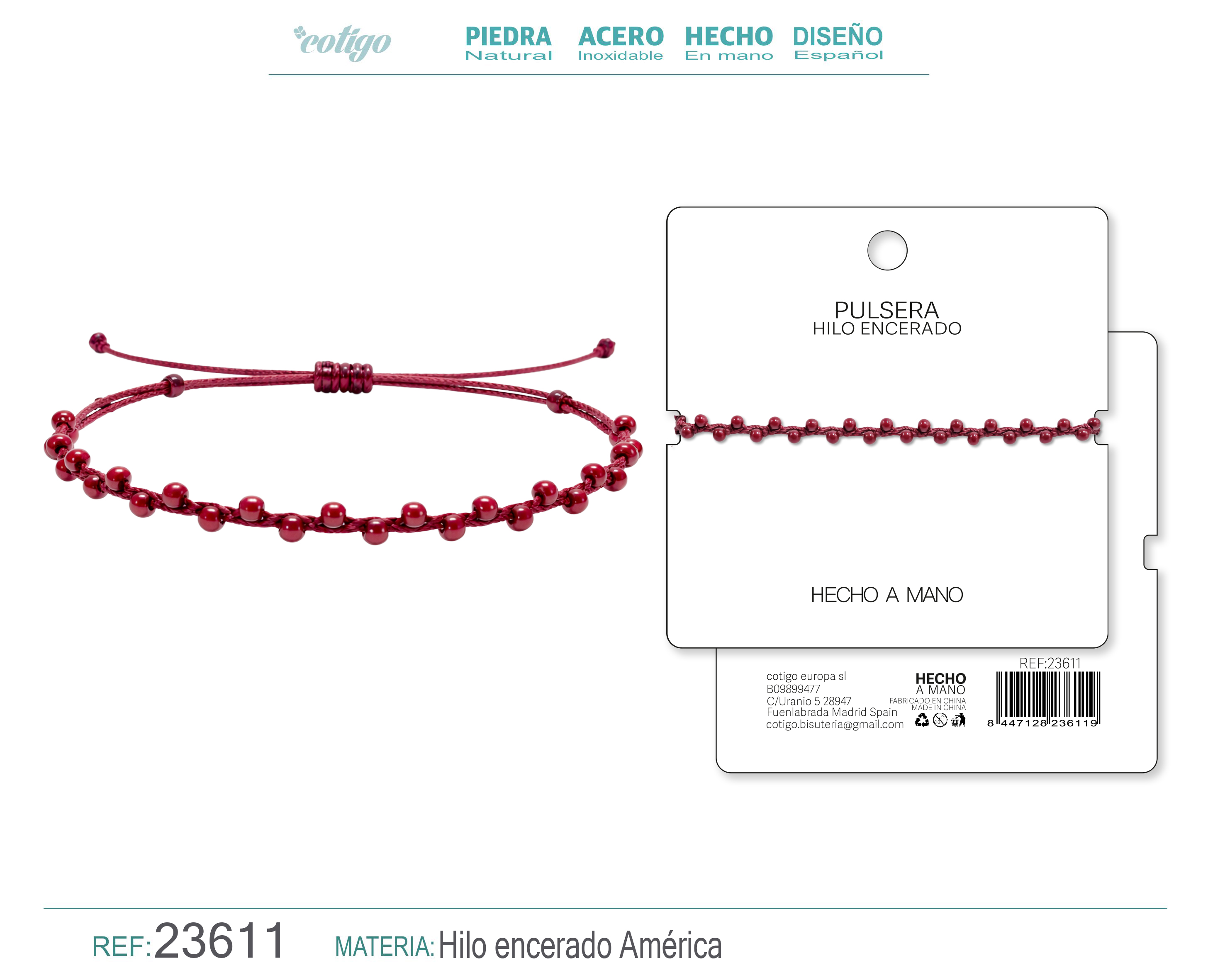 PULSERA HILO ENCERADO