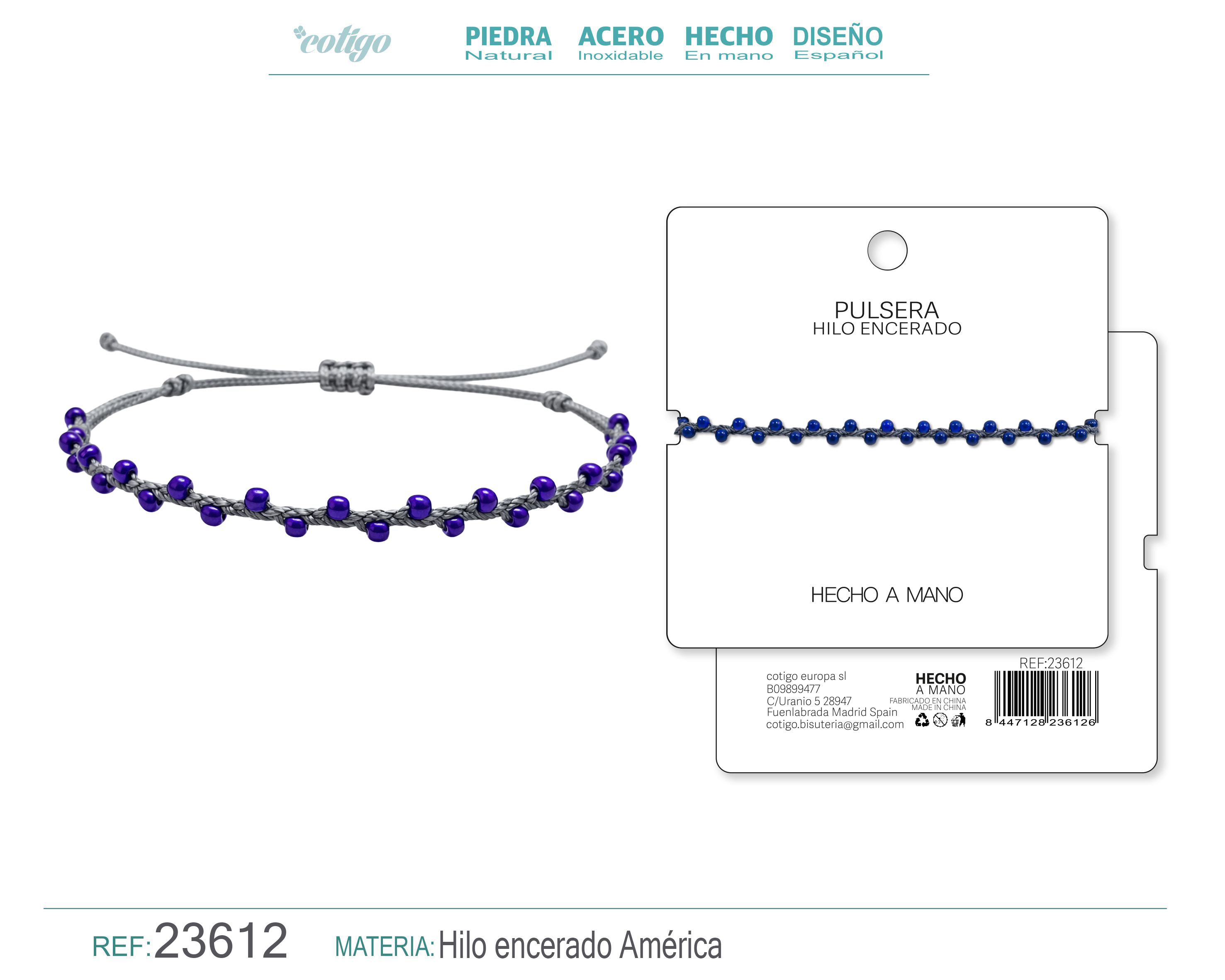 PULSERA HILO ENCERADO