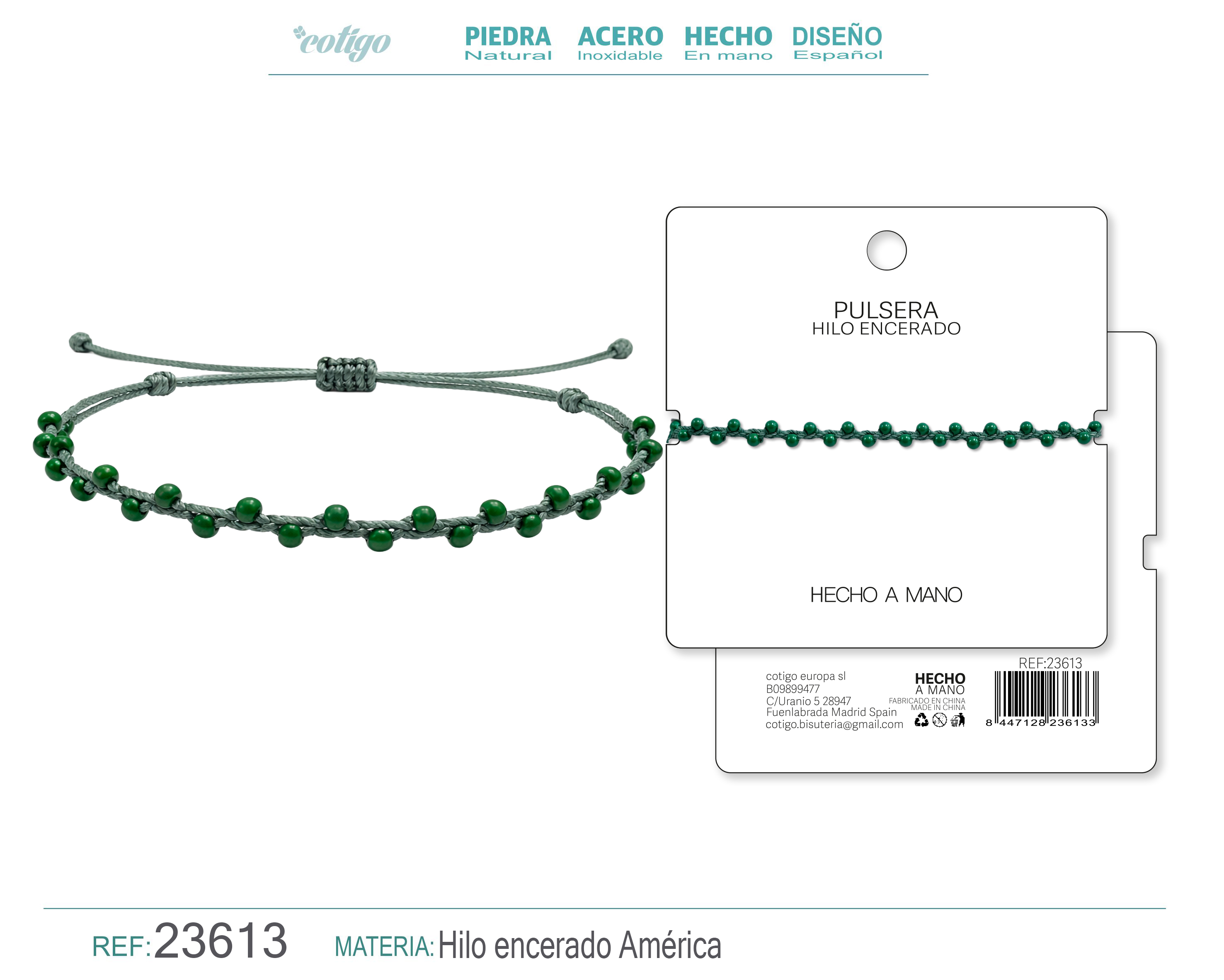PULSERA HILO ENCERADO