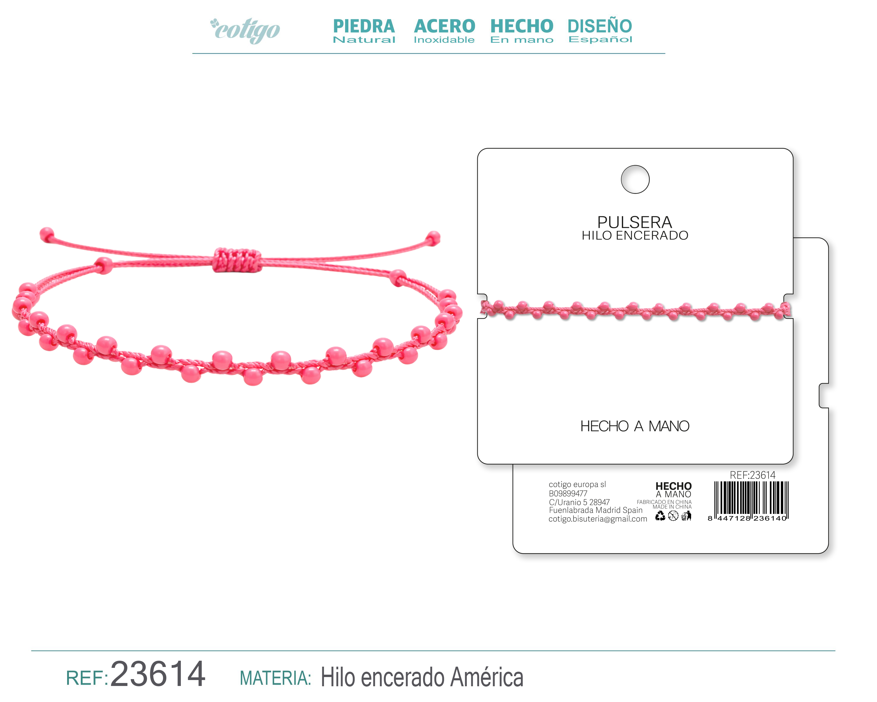 PULSERA HILO ENCERADO