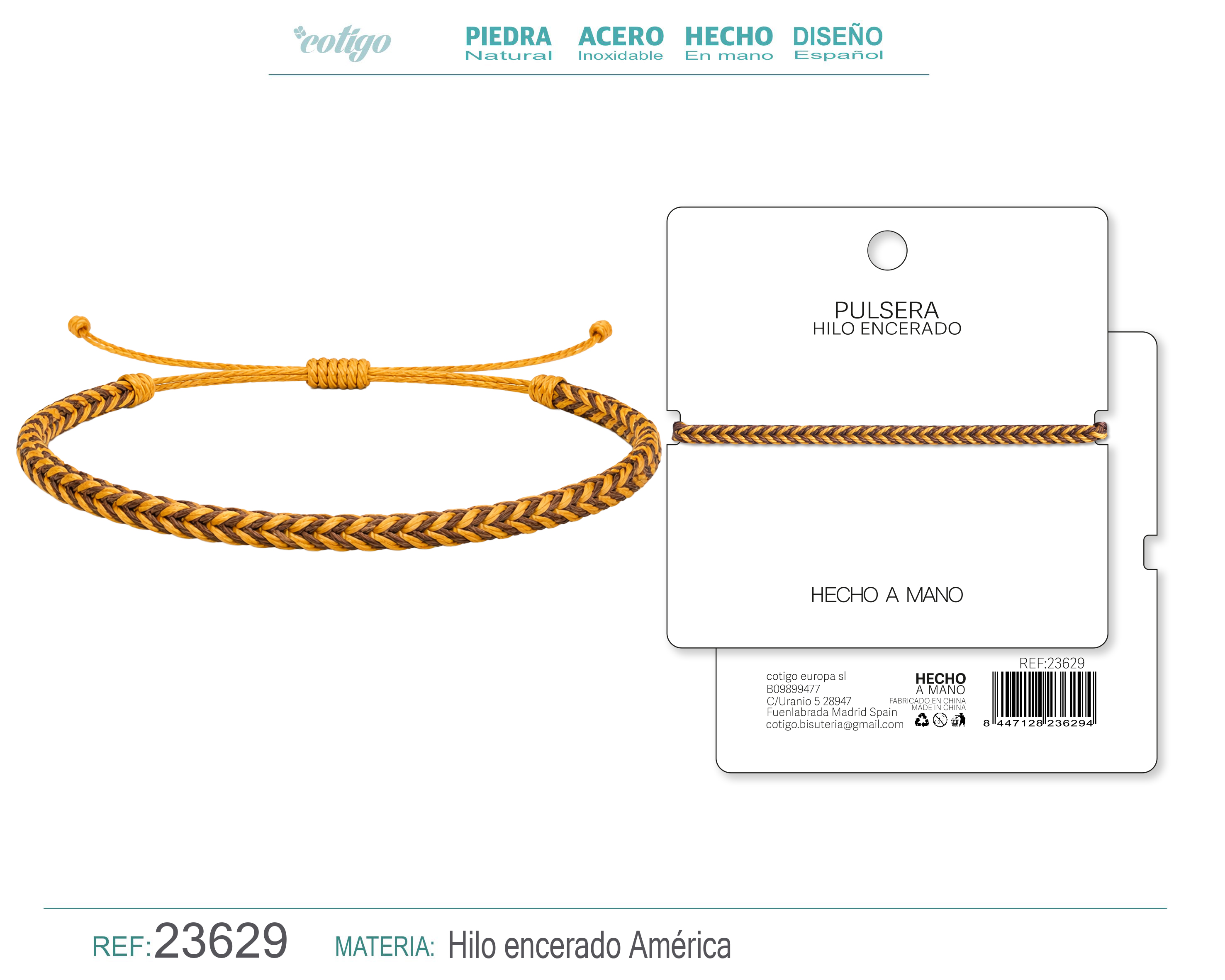 PULSERA HILO ENCERADO