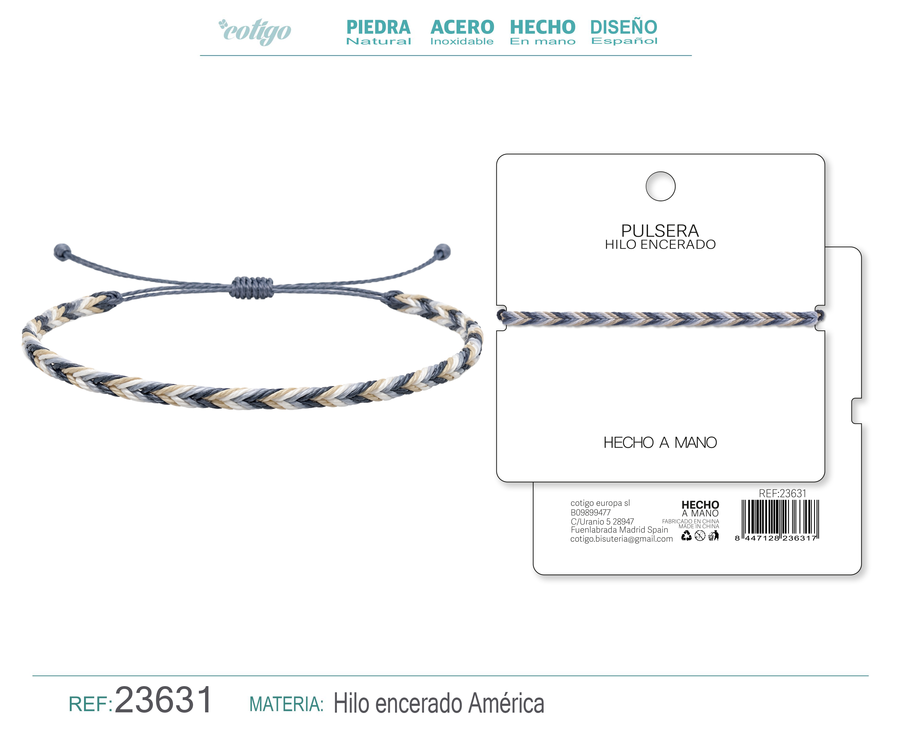 PULSERA HILO ENCERADO