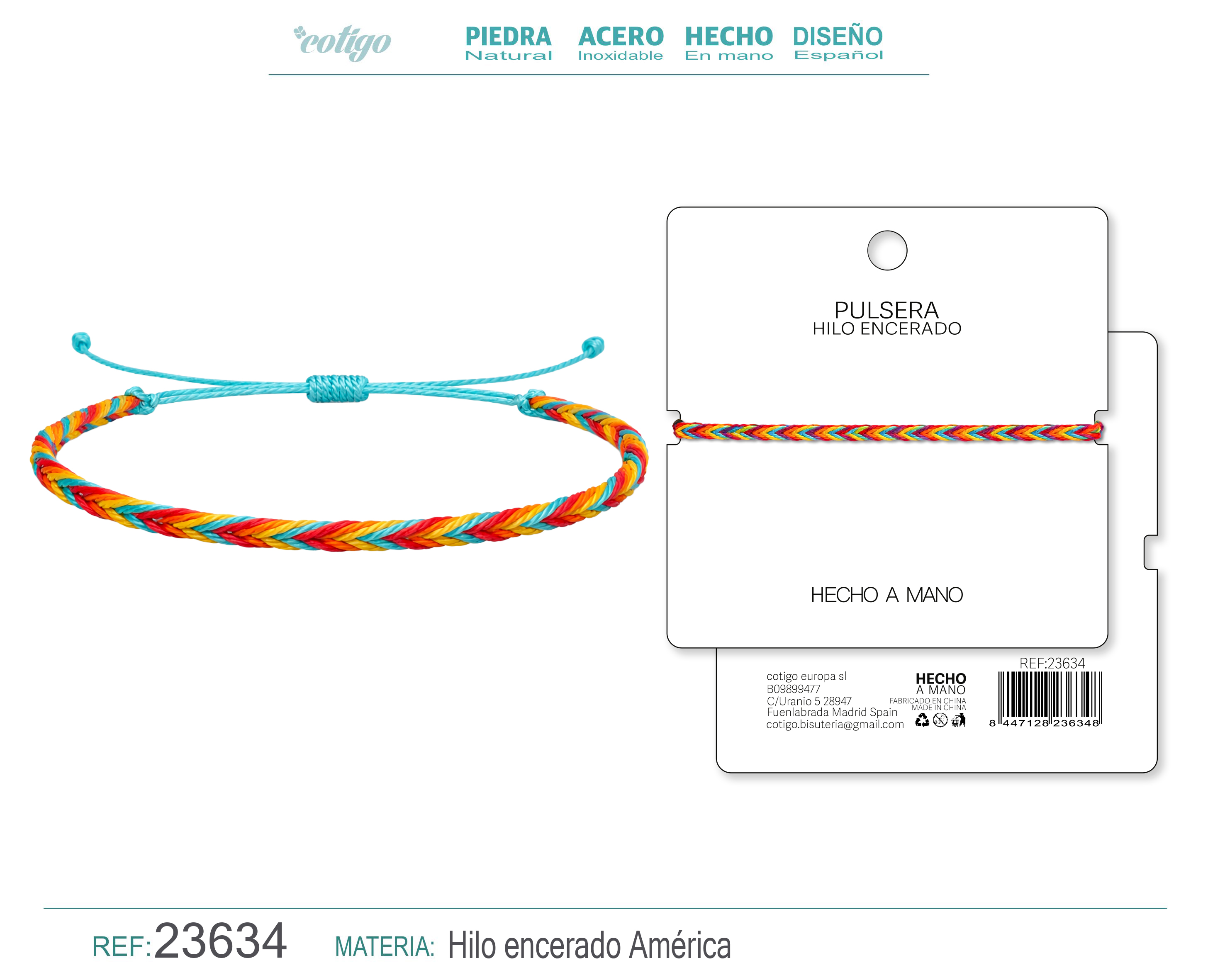 PULSERA HILO ENCERADO