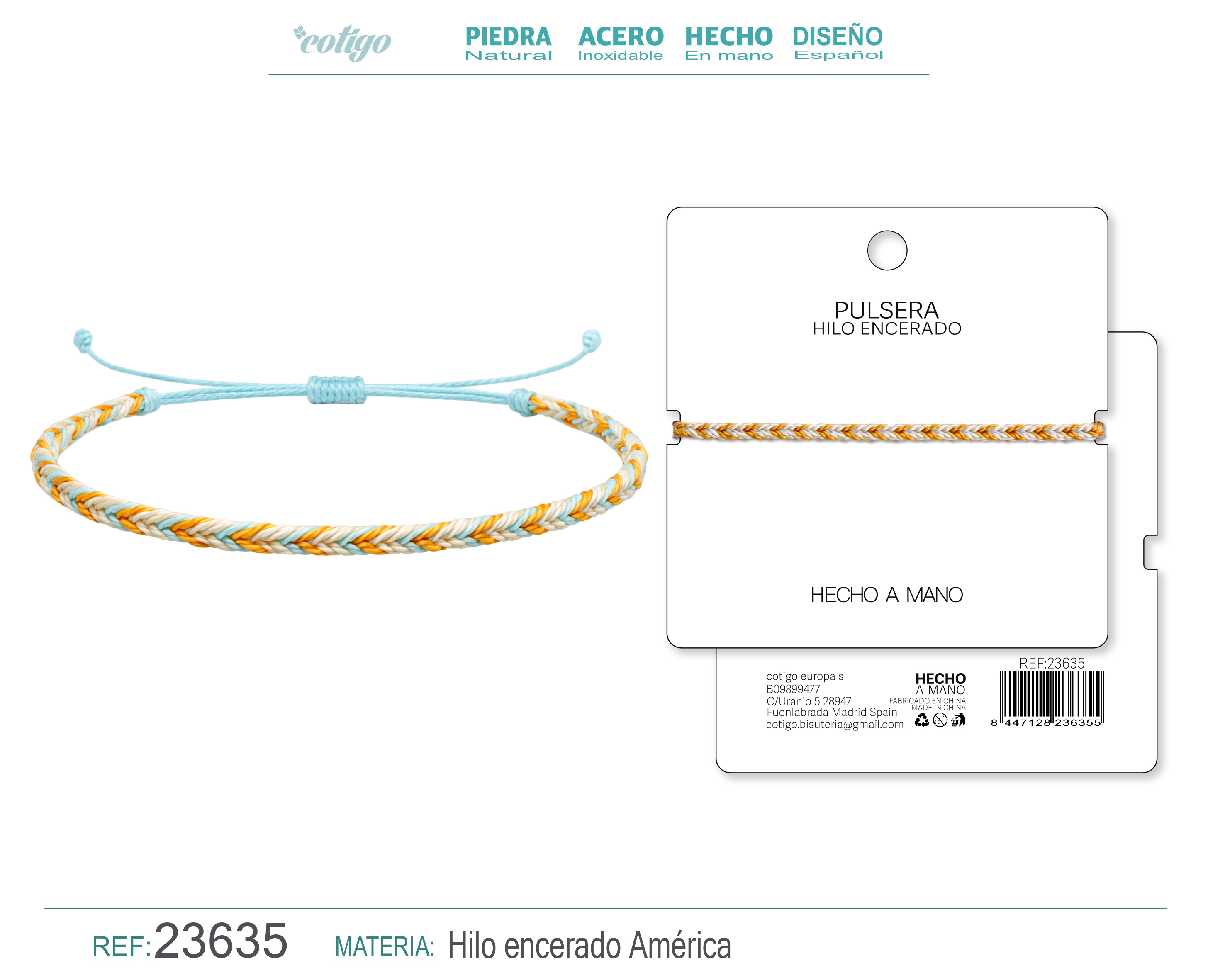 PULSERA HILO ENCERADO