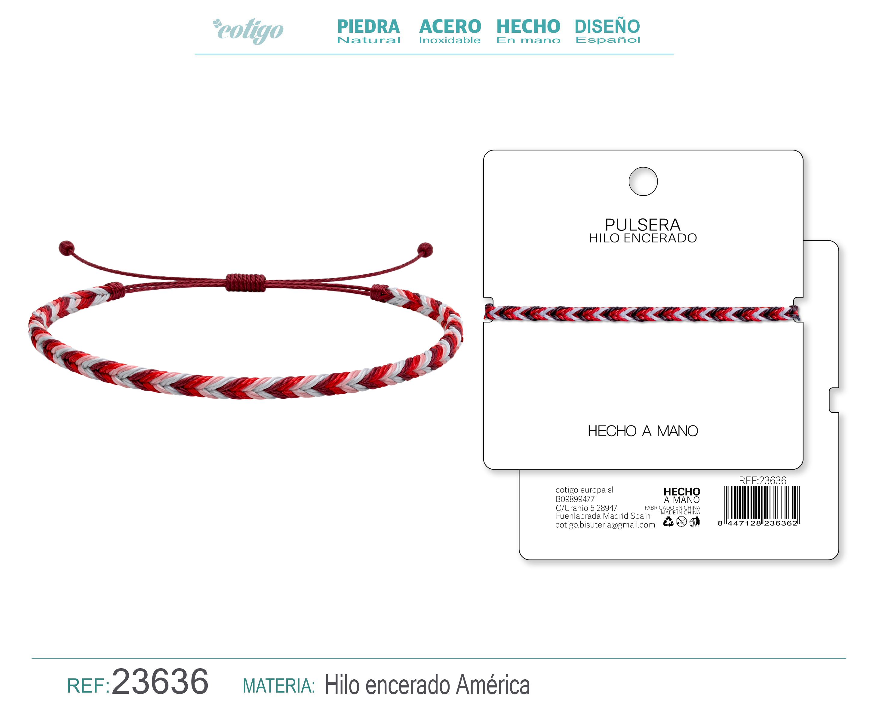 PULSERA HILO ENCERADO