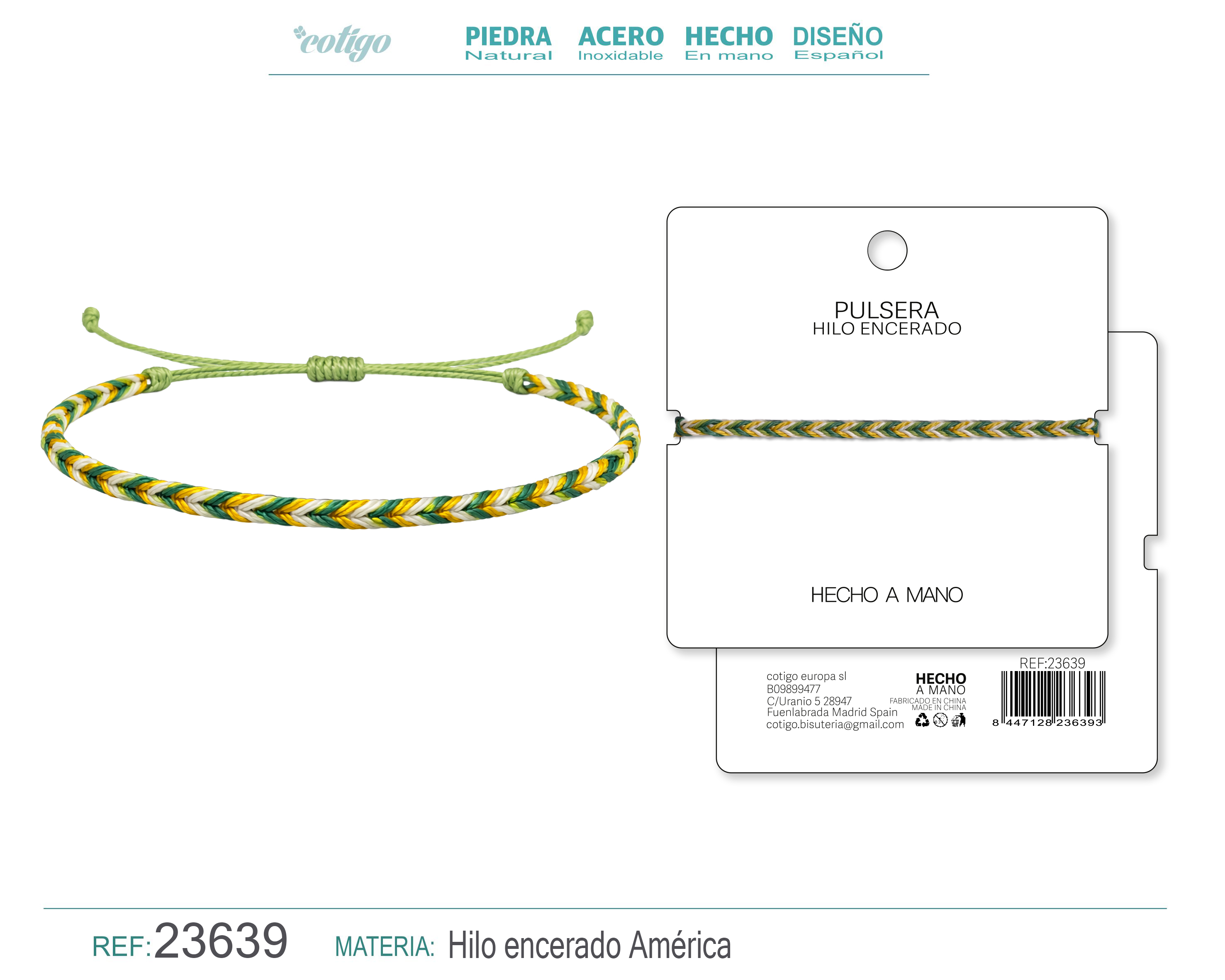 PULSERA HILO ENCERADO