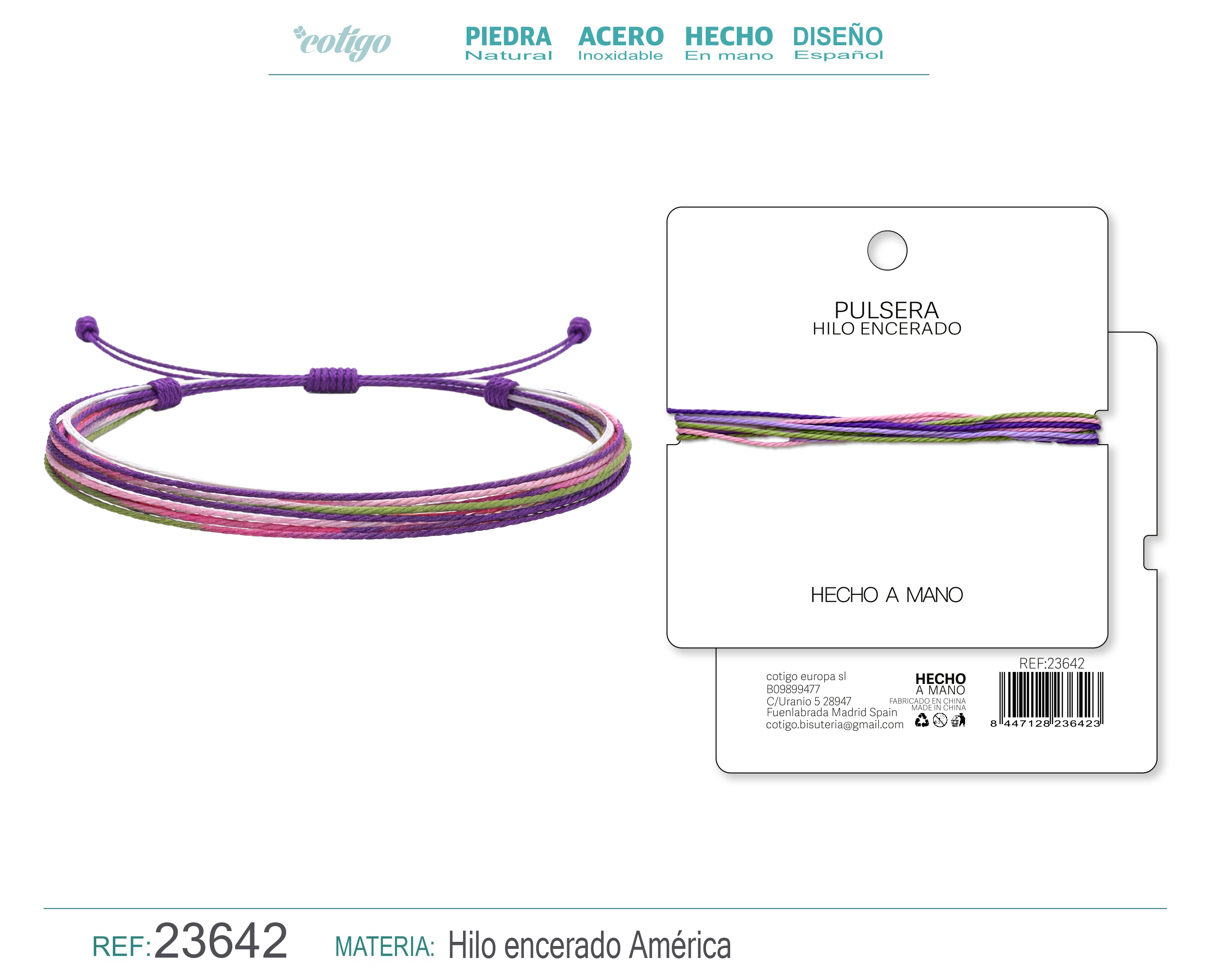 PULSERA HILO ENCERADO