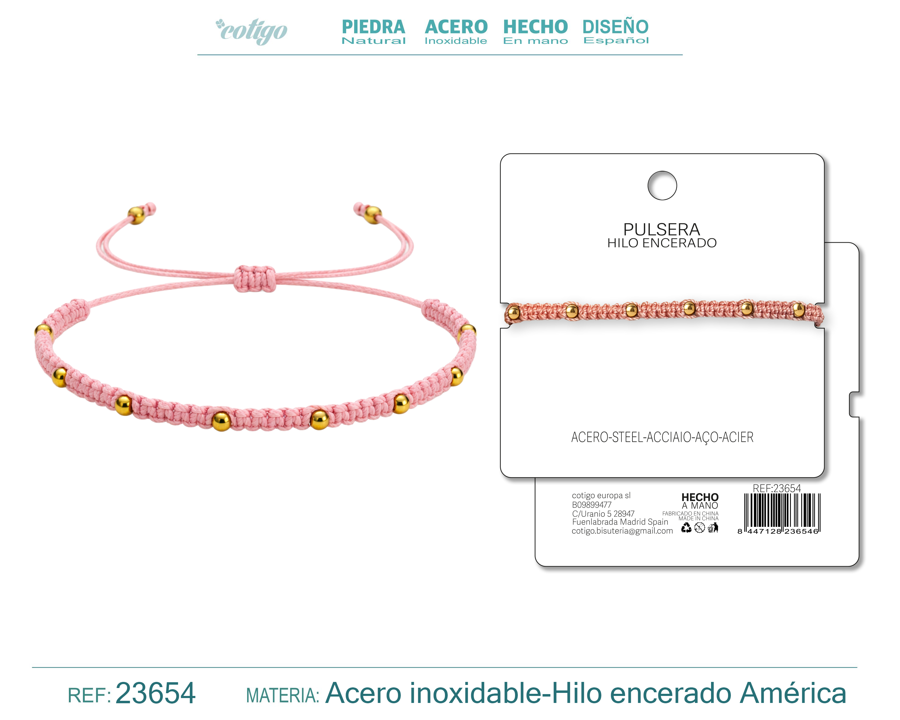 PULSERA HILO ENCERADO