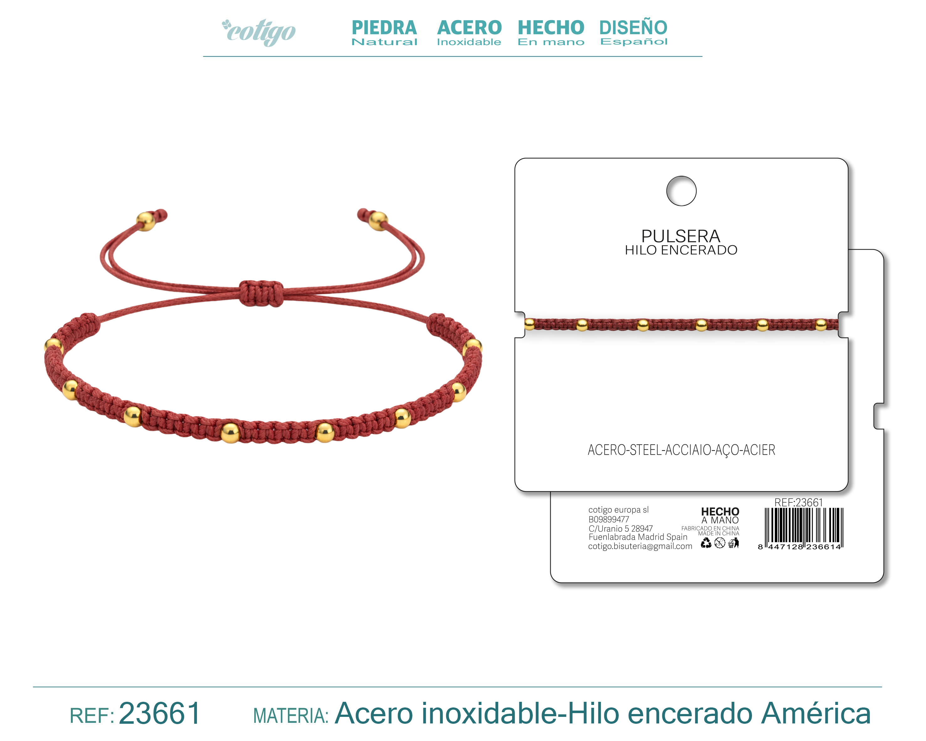 PULSERA HILO ENCERADO