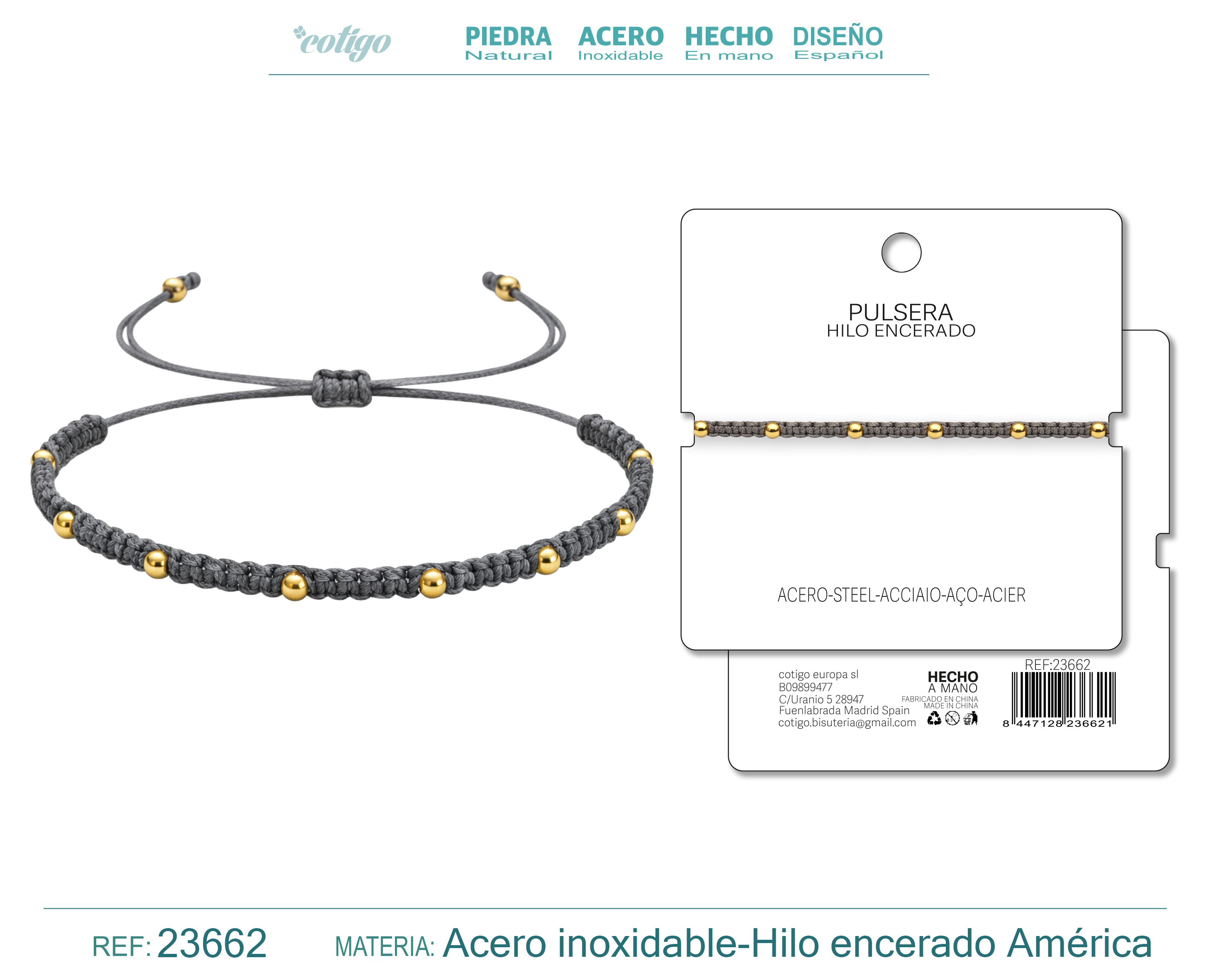 PULSERA HILO ENCERADO