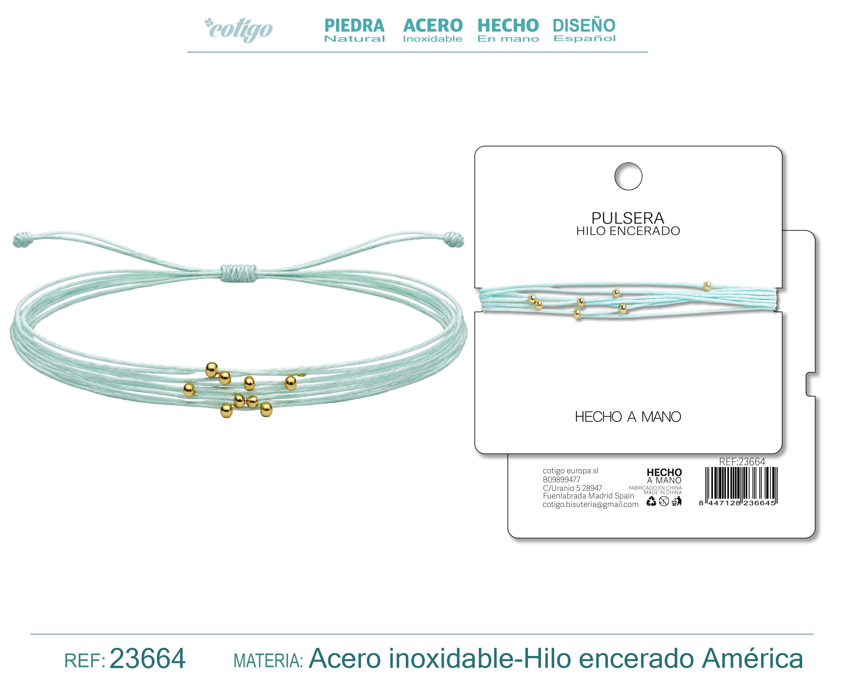 PULSERA HILO ENCERADO