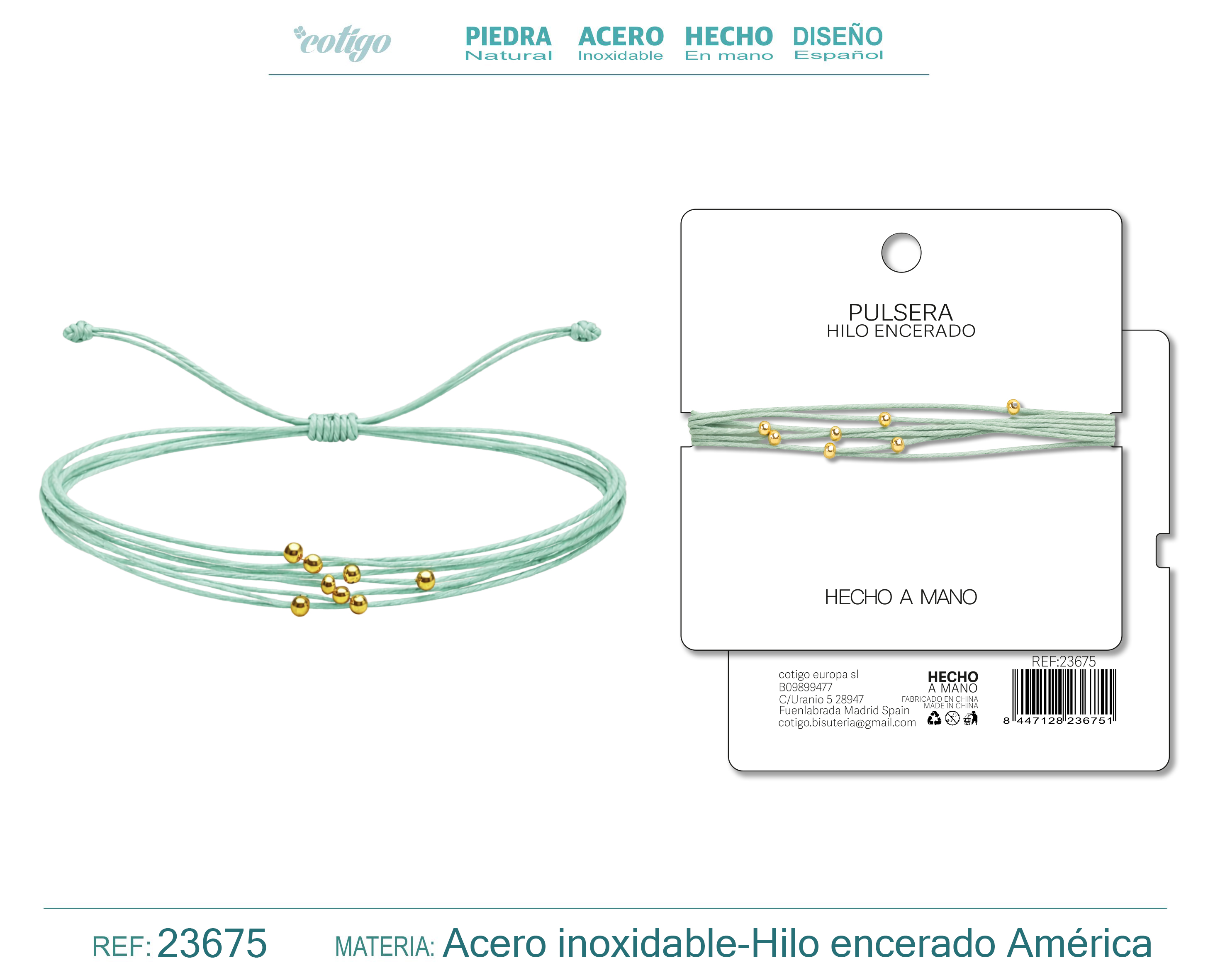 PULSERA HILO ENCERADO