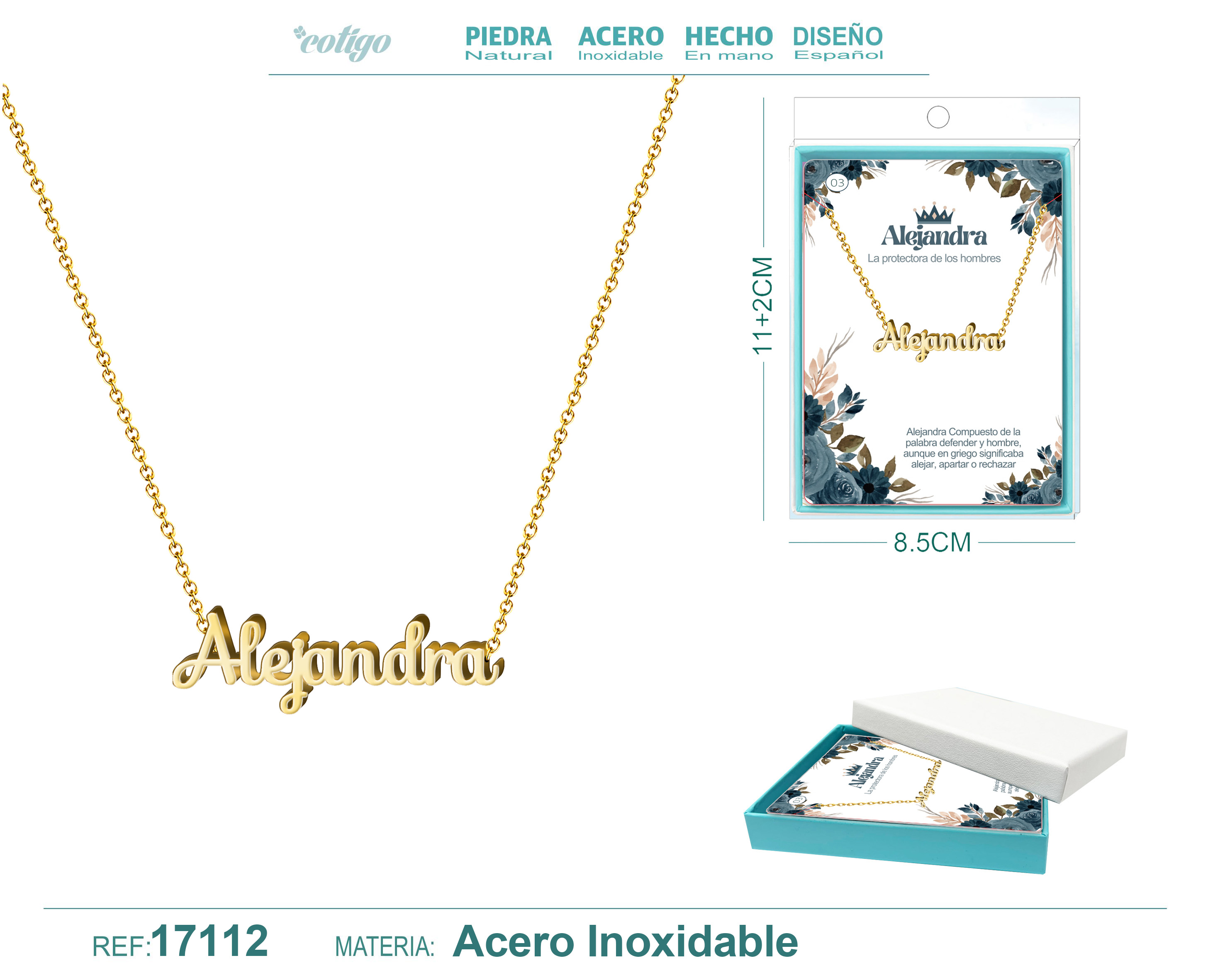 COLLAR ALEJANDRA ACERO COLOR DORADO