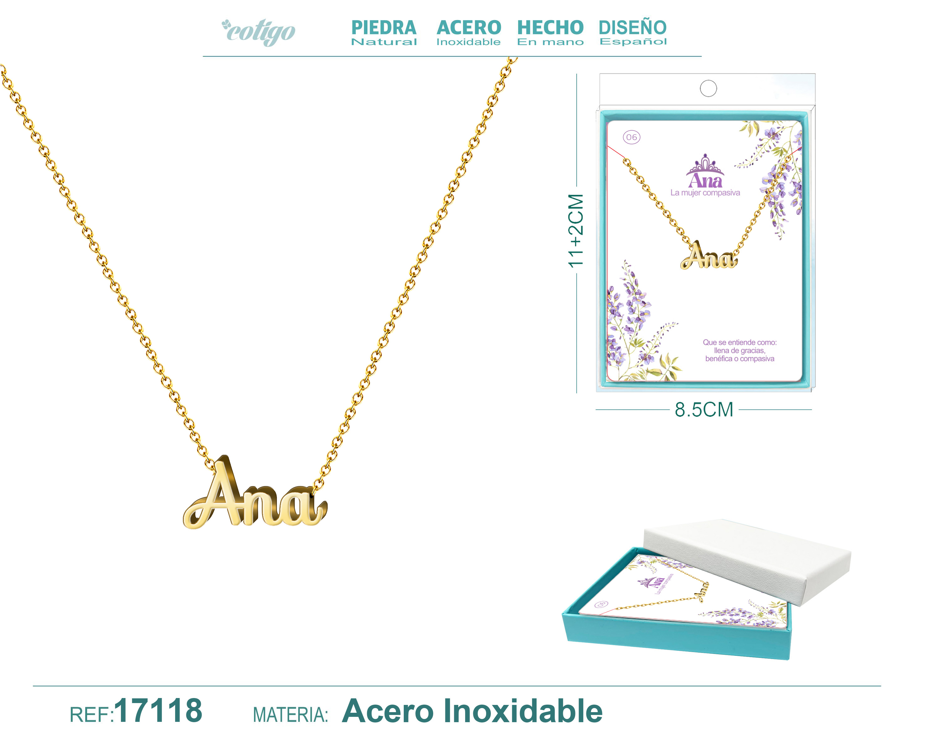 COLLAR ANA ACERO COLOR DORADO
