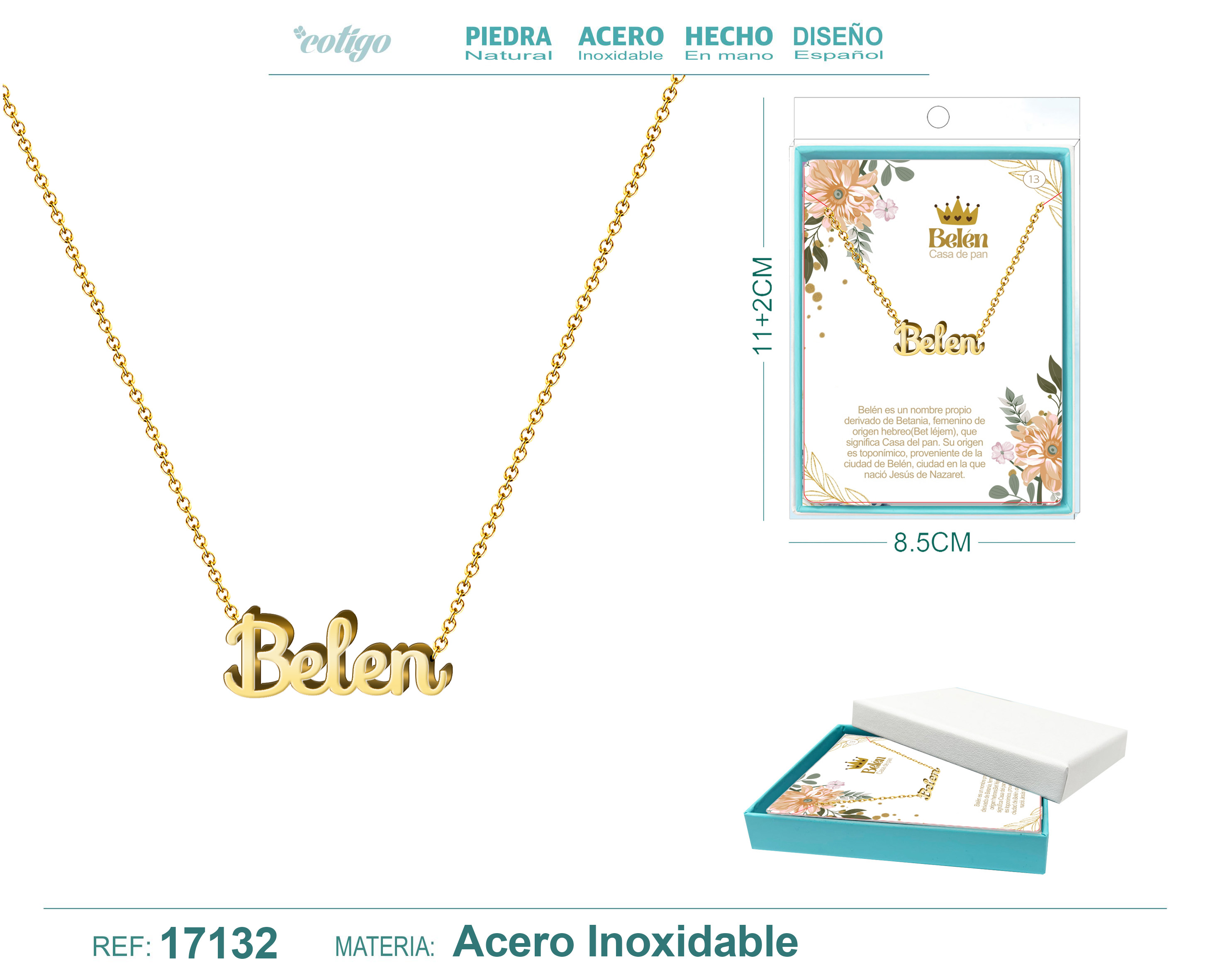 COLLAR BELEN ACERO COLOR DORADO