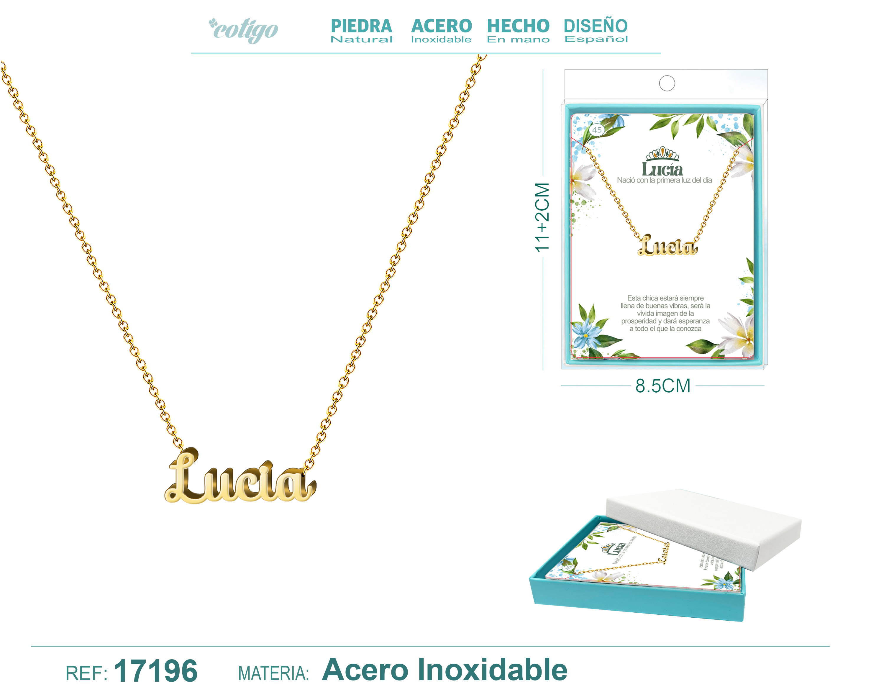 COLLAR LUCIA ACERO COLOR DORADO