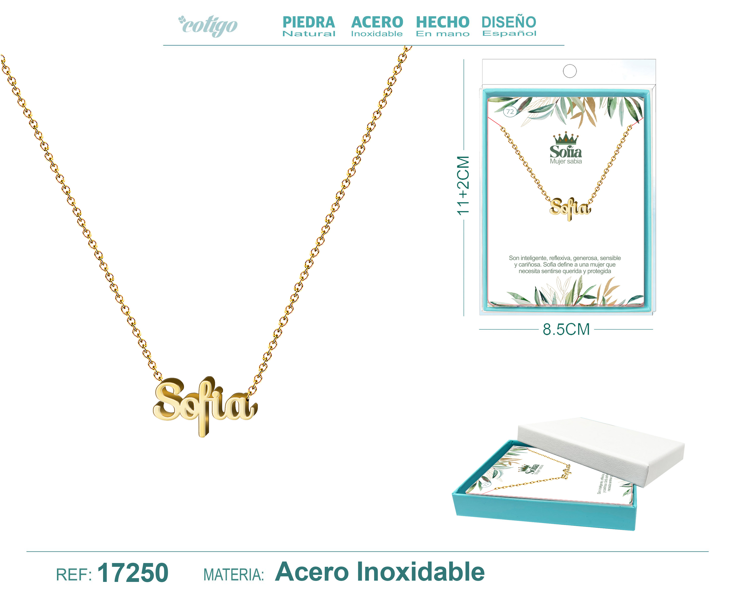 COLLAR SOFIA ACERO COLOR DORADO