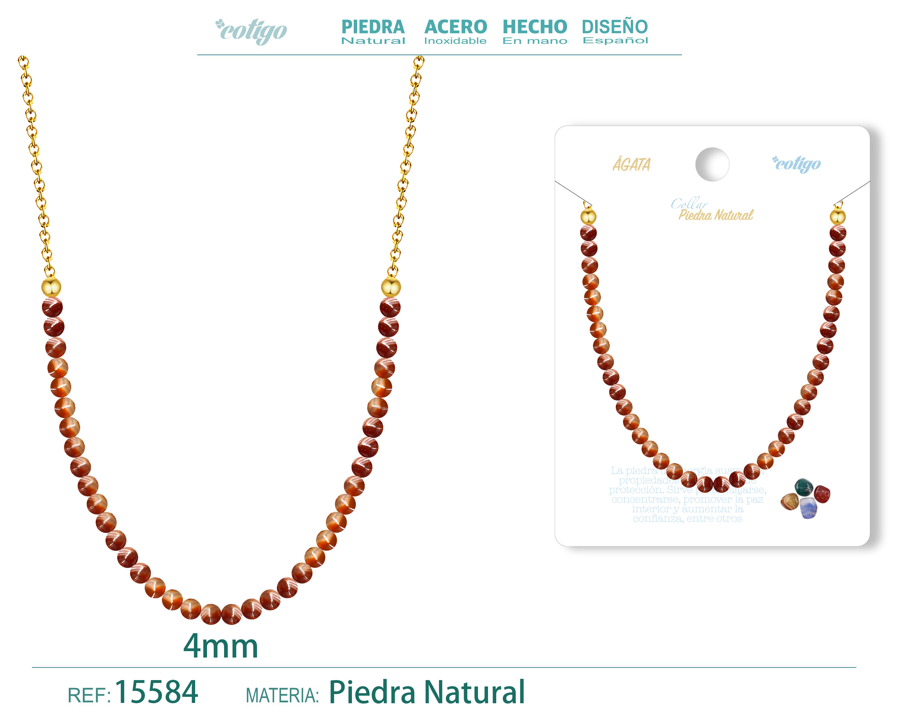 COLLAR AGATA 4MM
