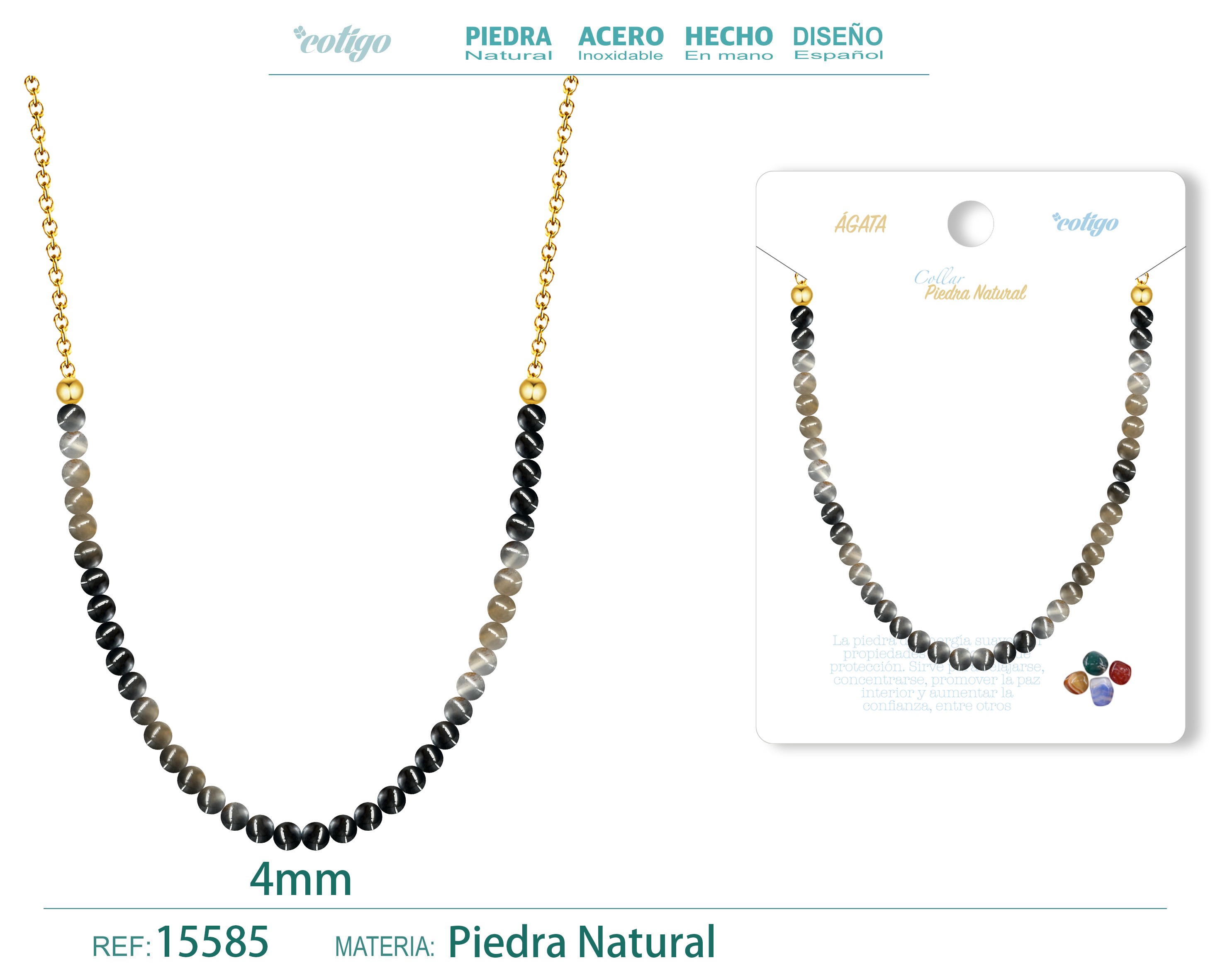 COLLAR AGATA 4MM