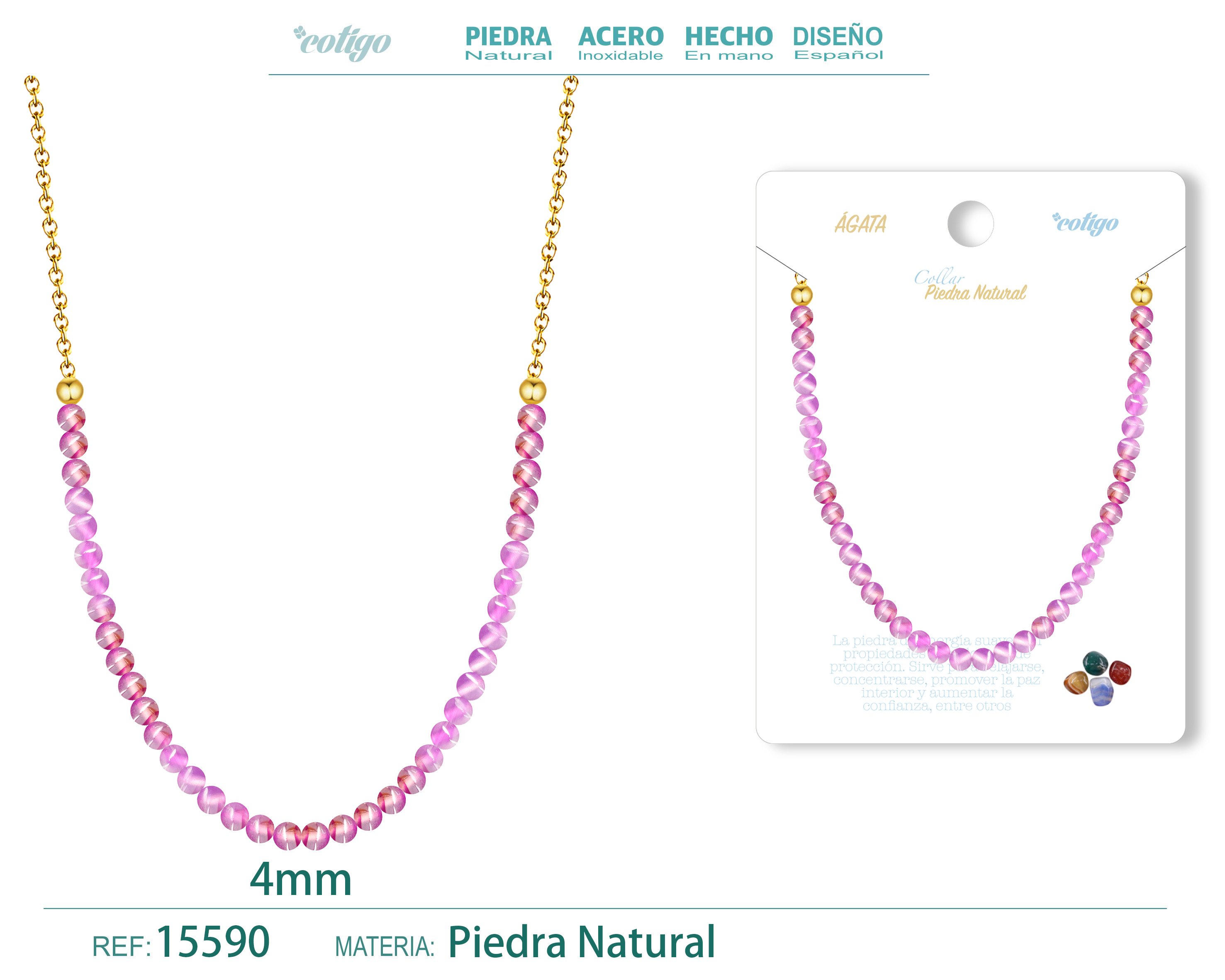 COLLAR AGATA 4MM