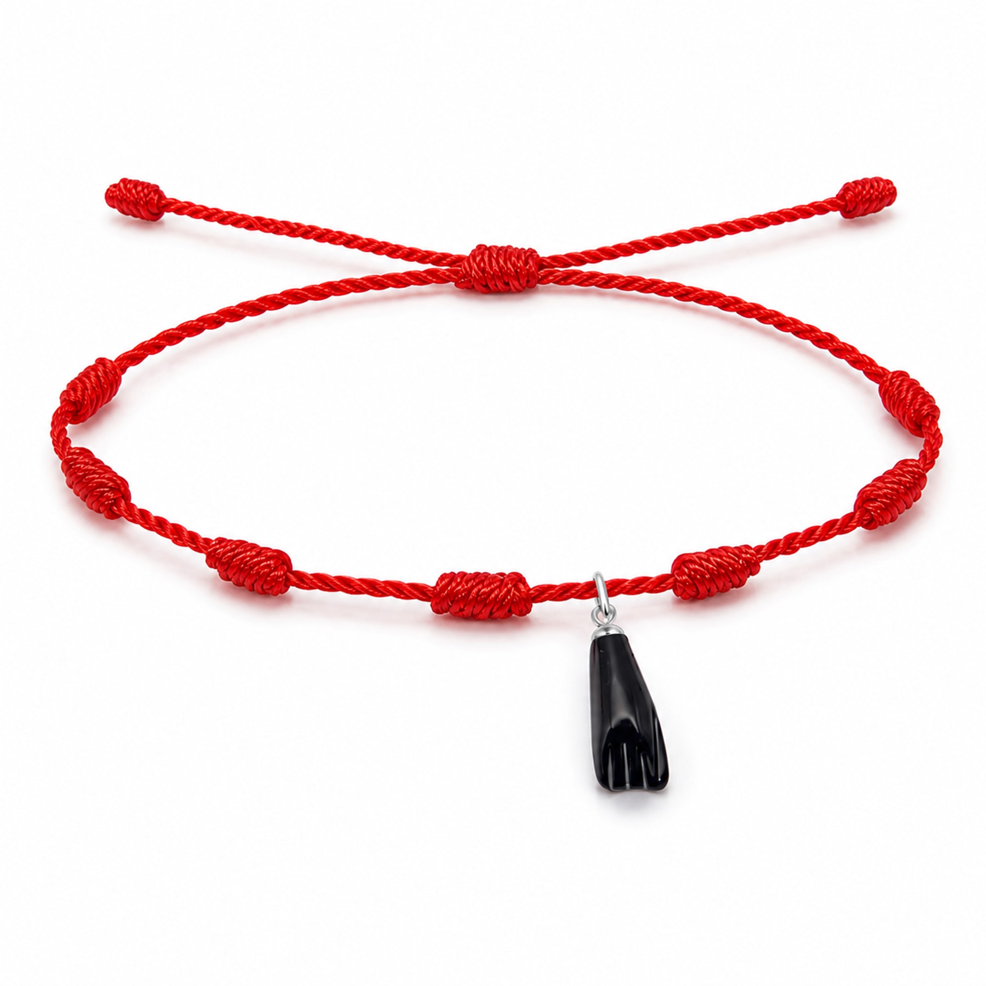 PULSERA 7 NUDOS CON LA HIGA NEGRA
