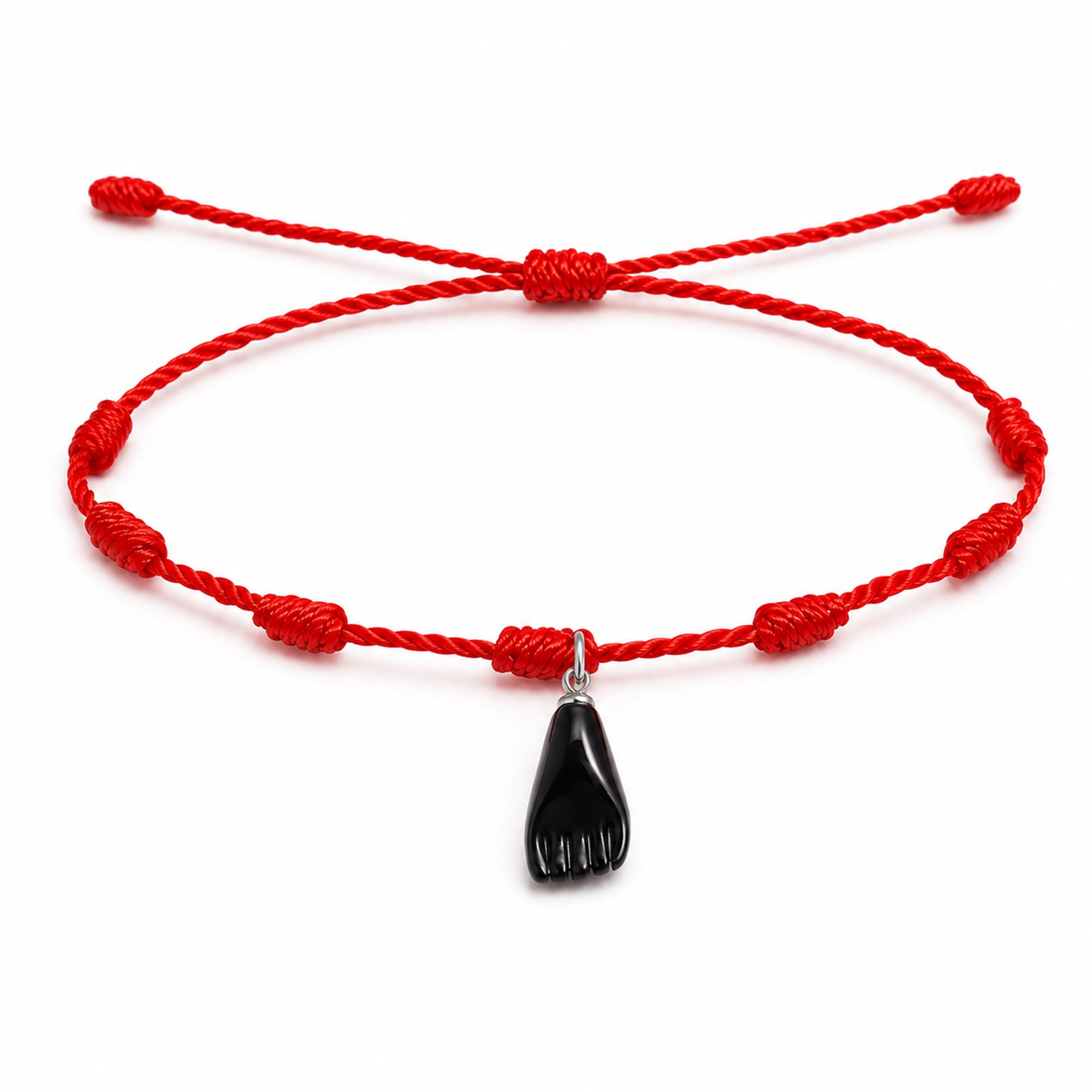 PULSERA 7 NUDOS CON LA HIGA NEGRA