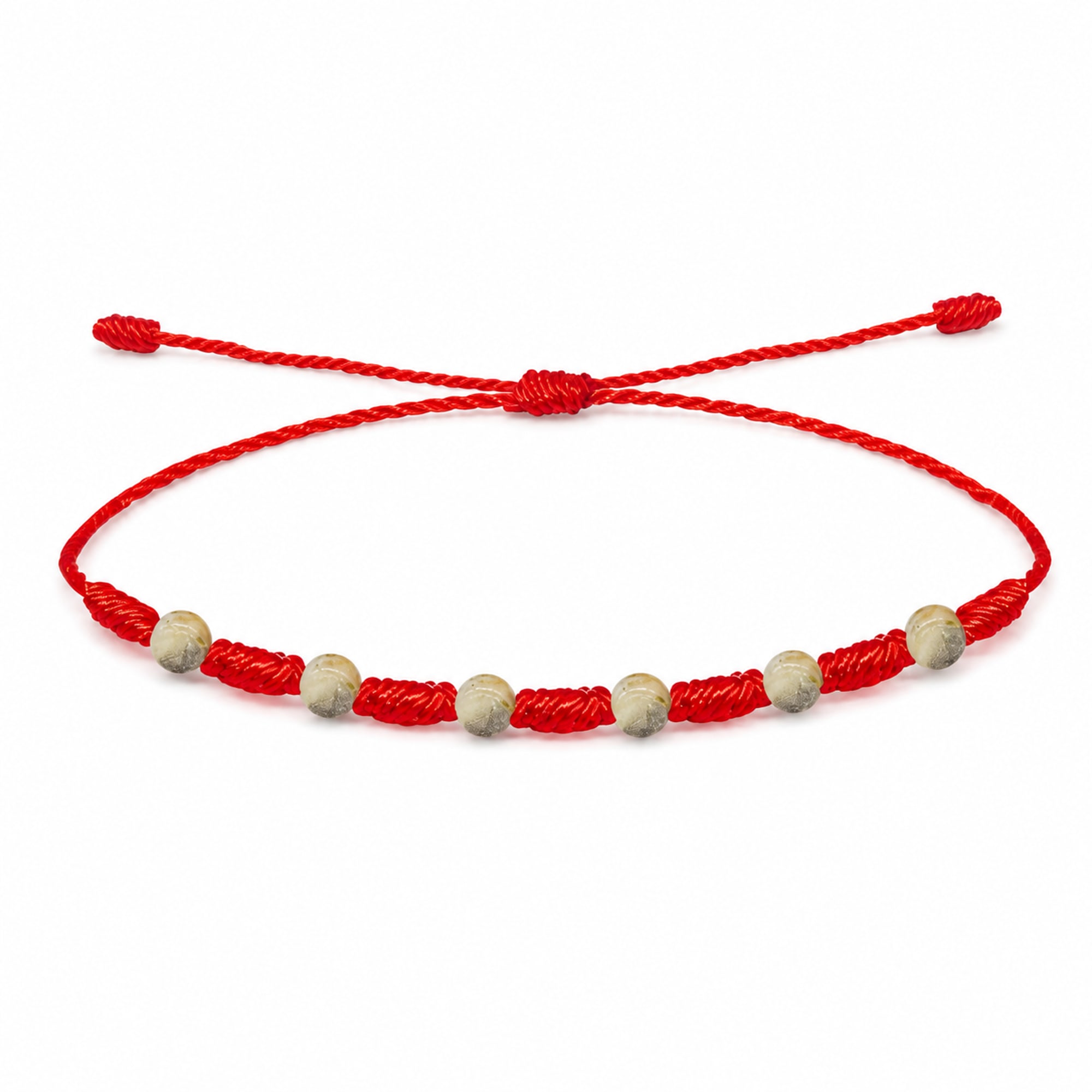 PULSERA 7 NUDOS CON  TURMALINA SANDÍA 4MM