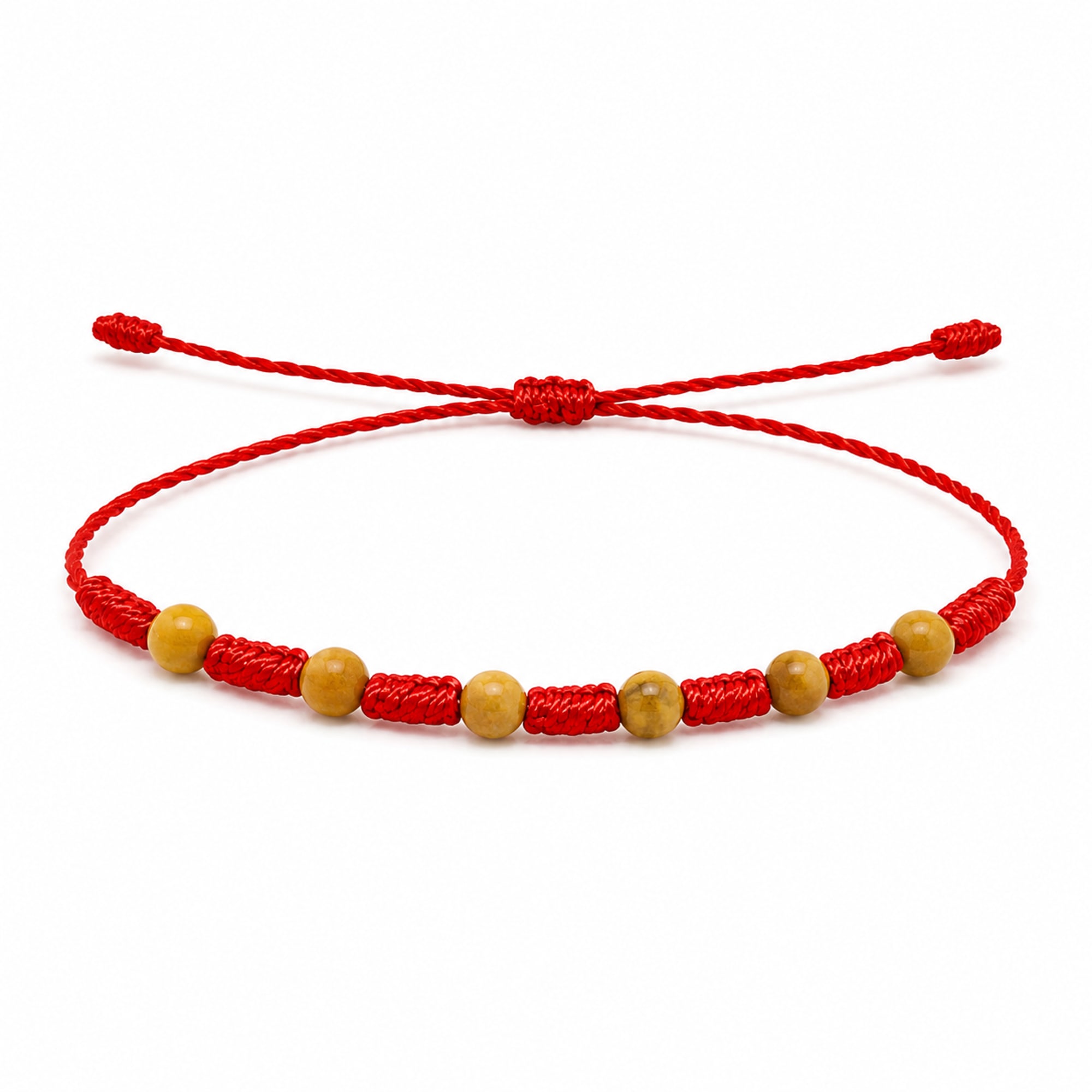 PULSERA 7 NUDOS CON  JASPE MOKAITA 4MM