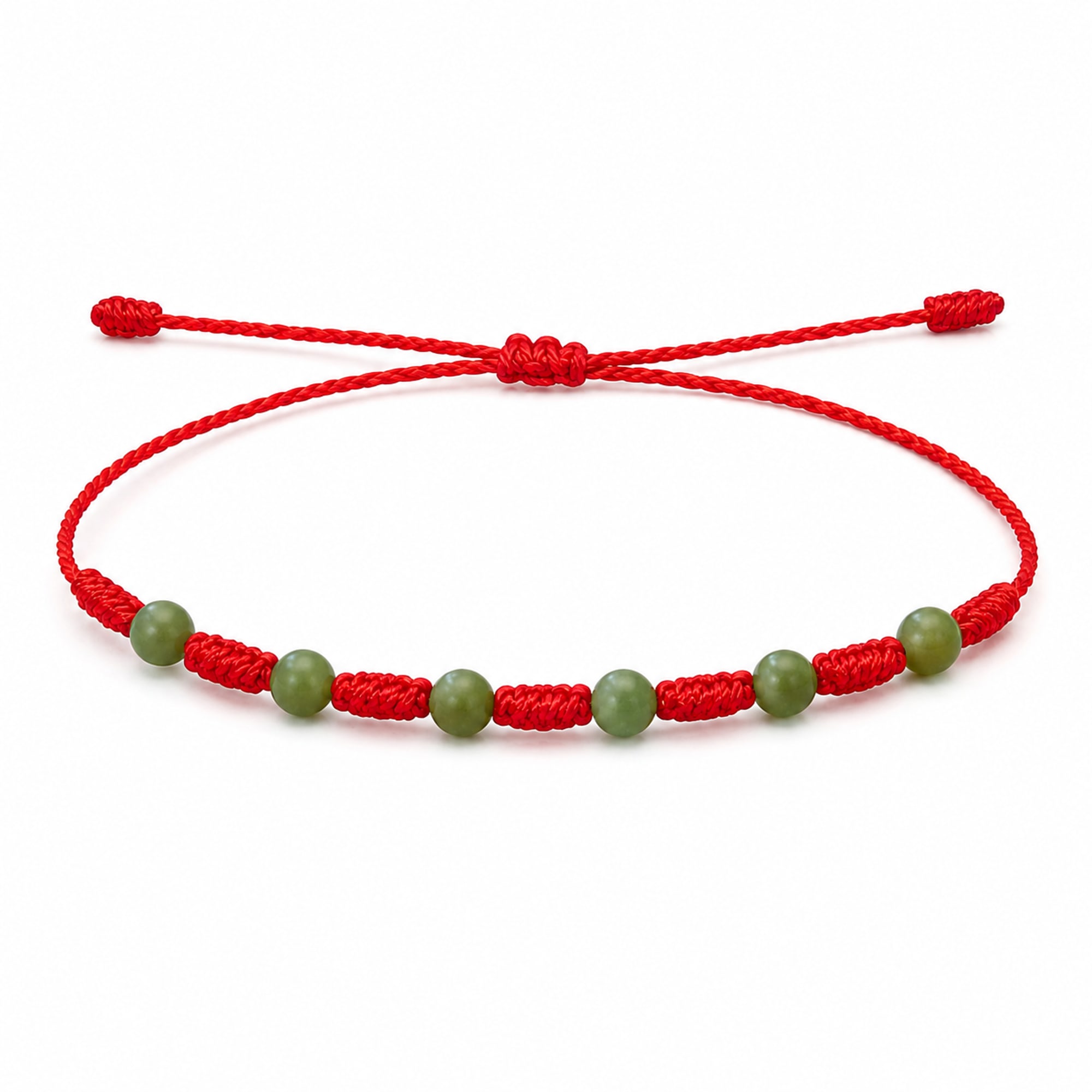 PULSERA 7 NUDOS CON  JADE DEL SUR 4MM