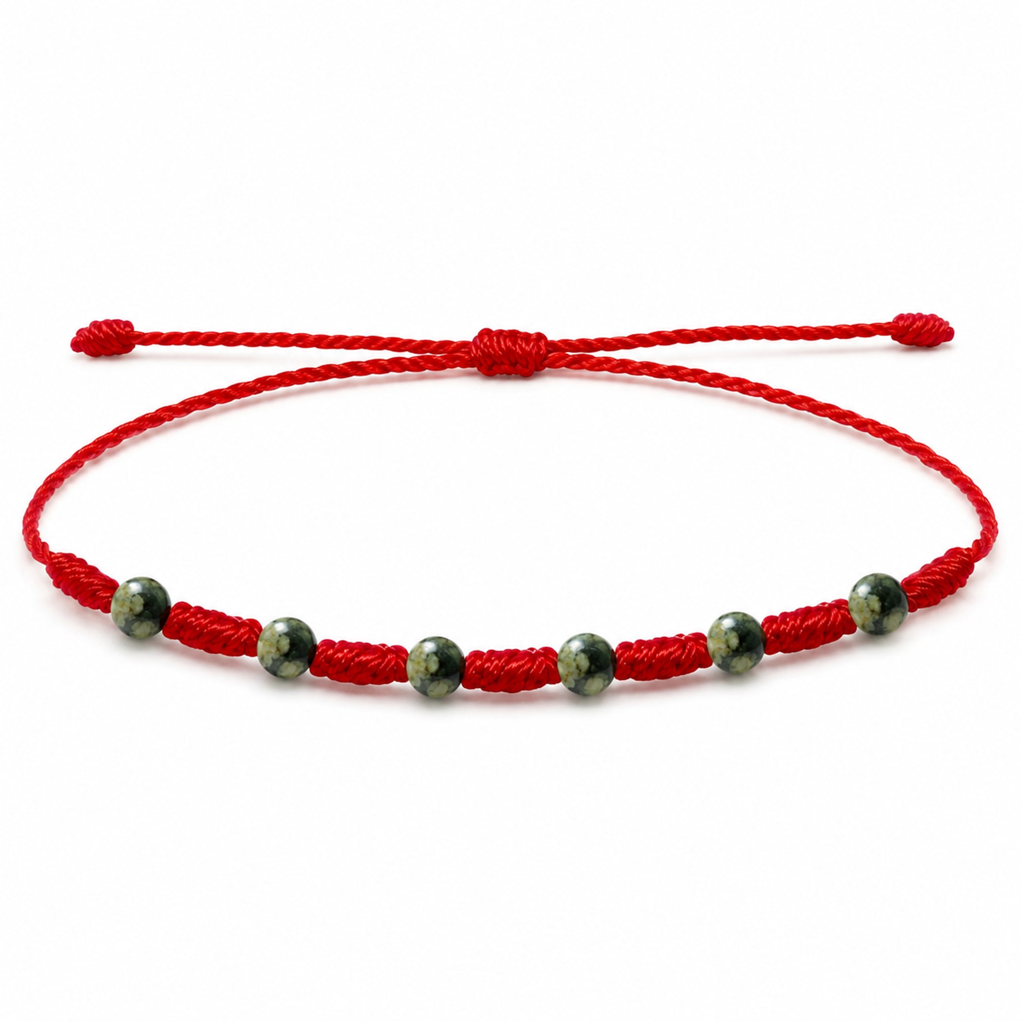 PULSERA 7 NUDOS CON  JASPE KAMBAMBA 4MM
