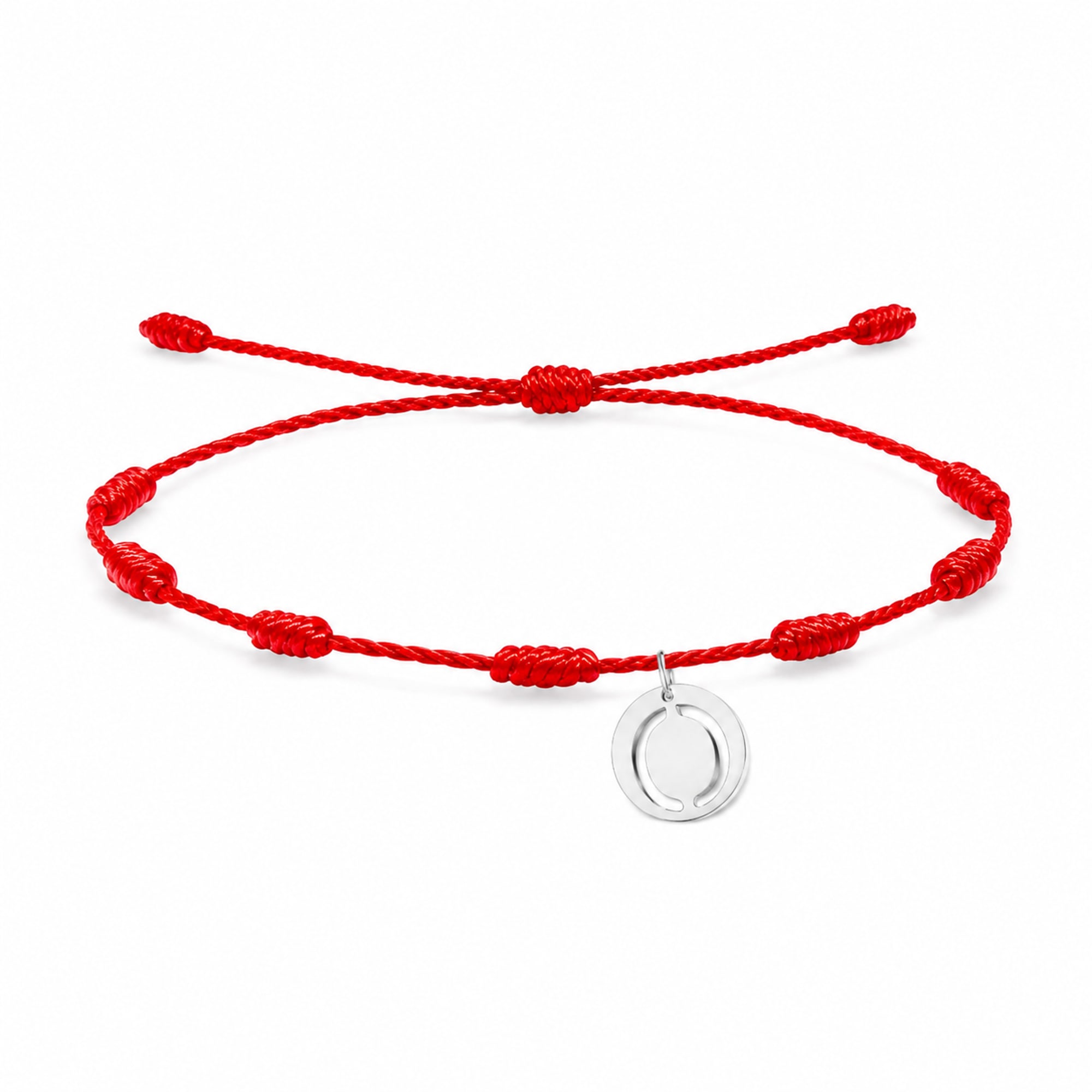 PULSERA 7 NUDOS CON LETRA O COLOR PLATEADO