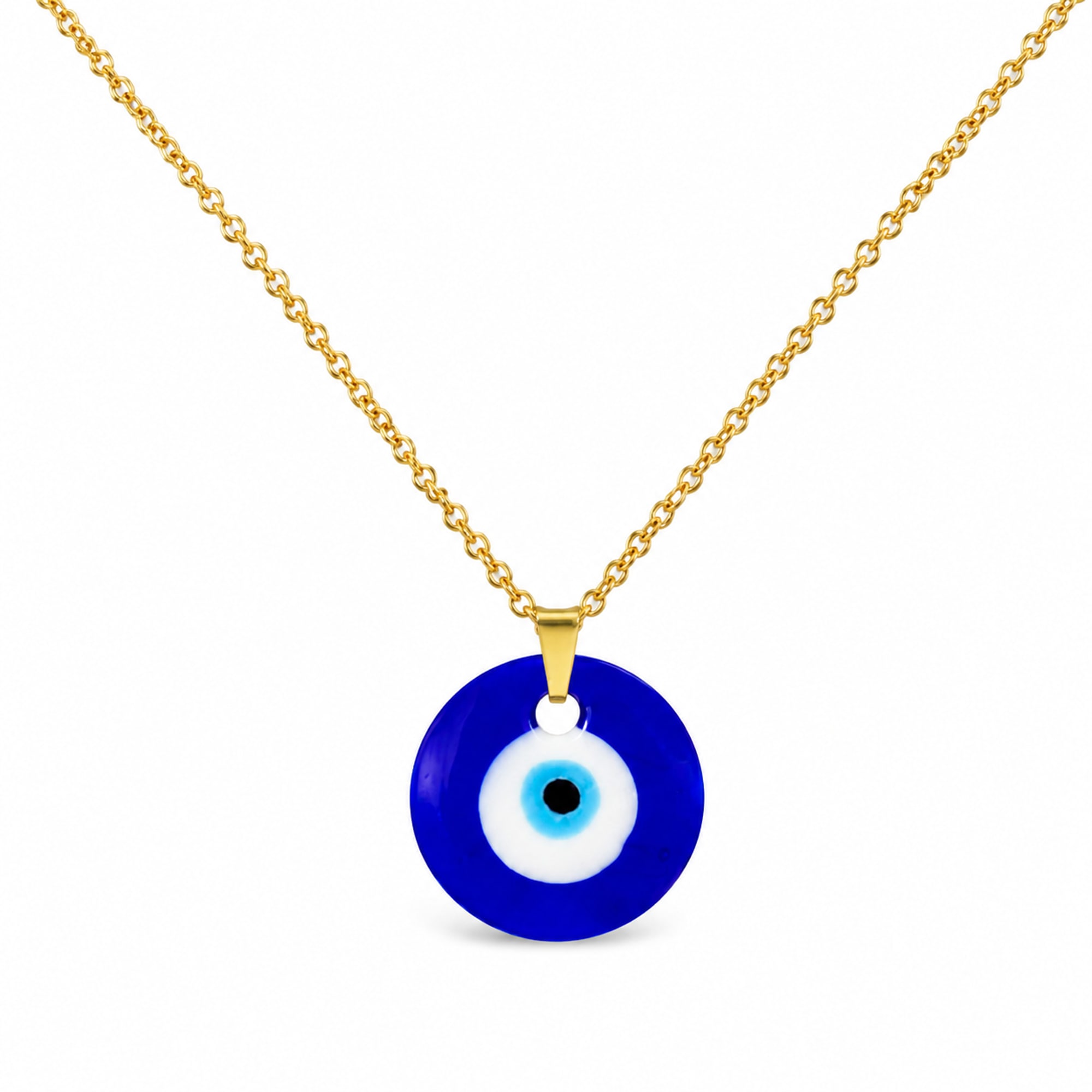 COLLAR OJO TURCO ACERO COLOR DORADO