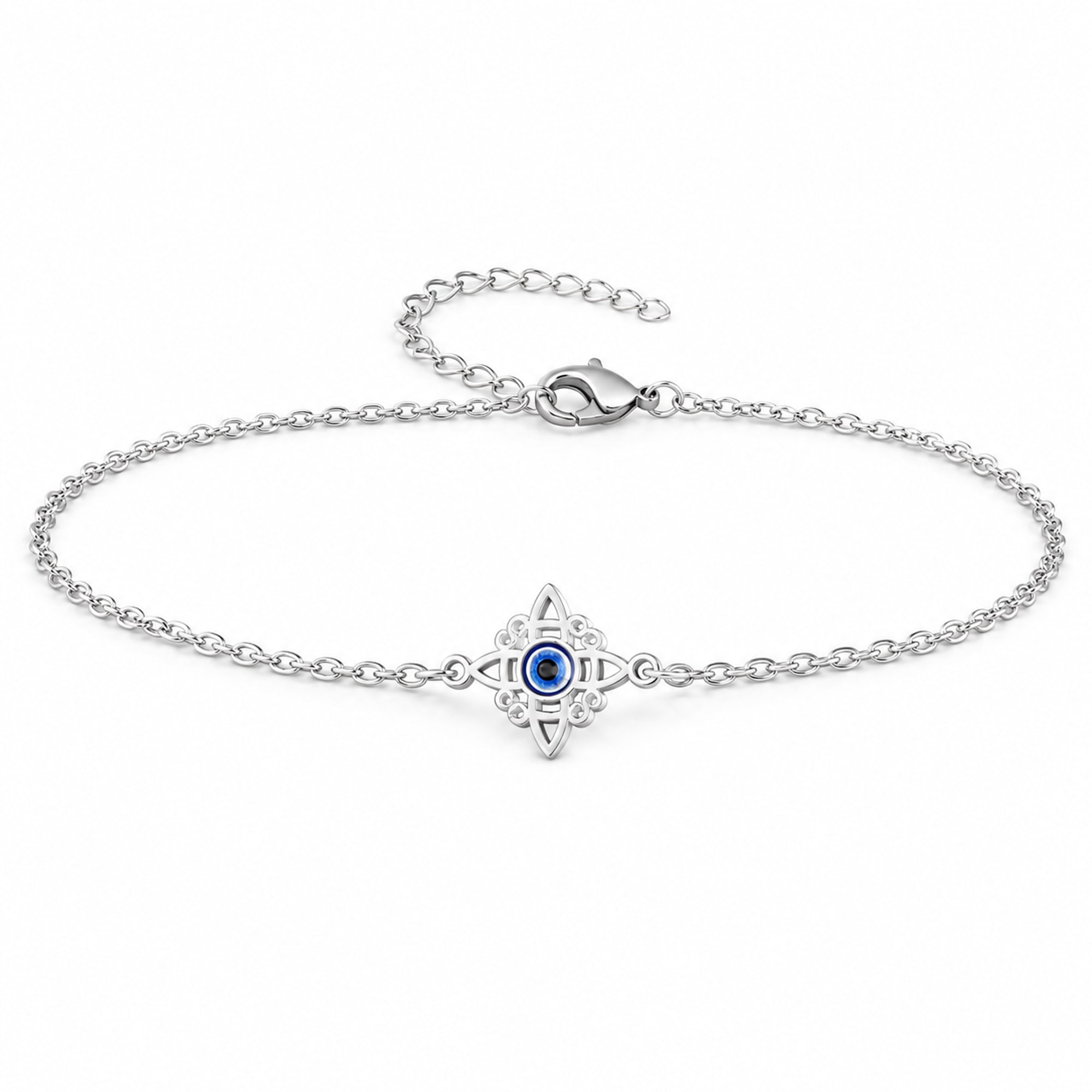 PULSERA NUDO BRUJA ACERO PLATEADO