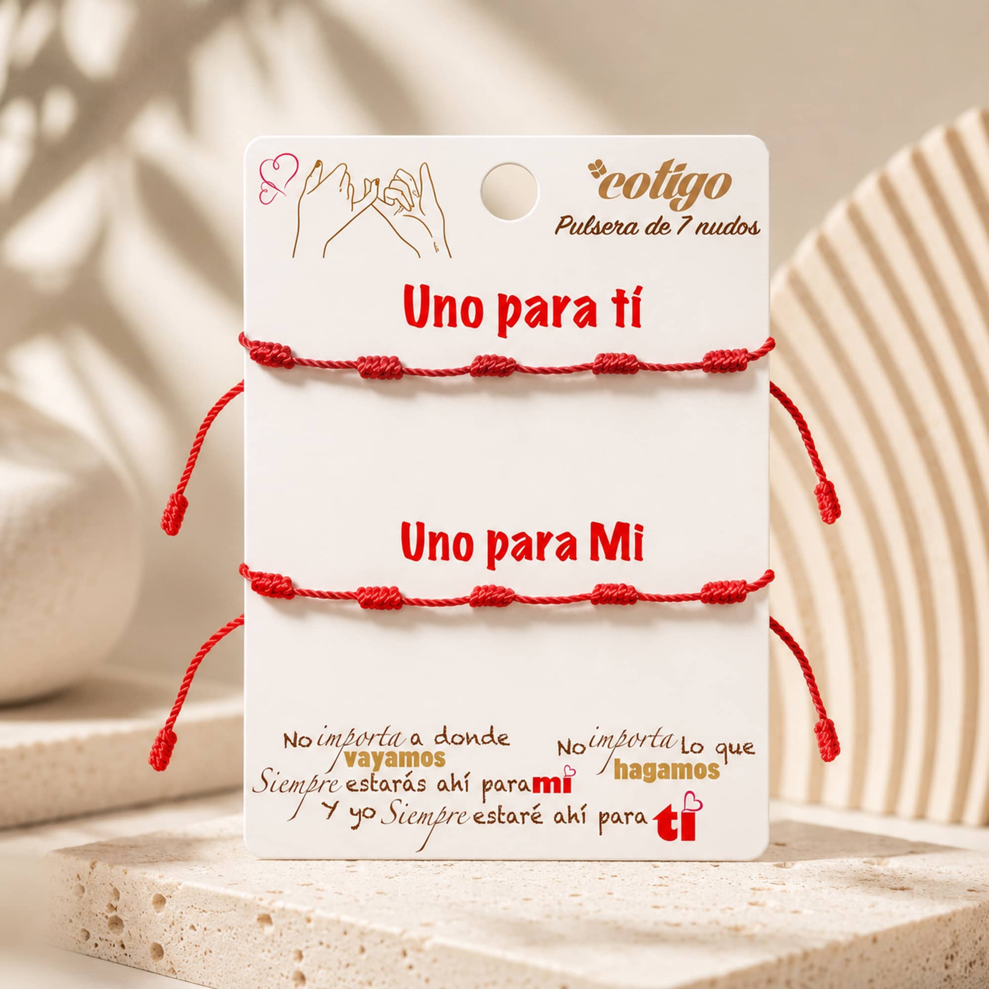PULSERA 7 NUDOS 2 PCS