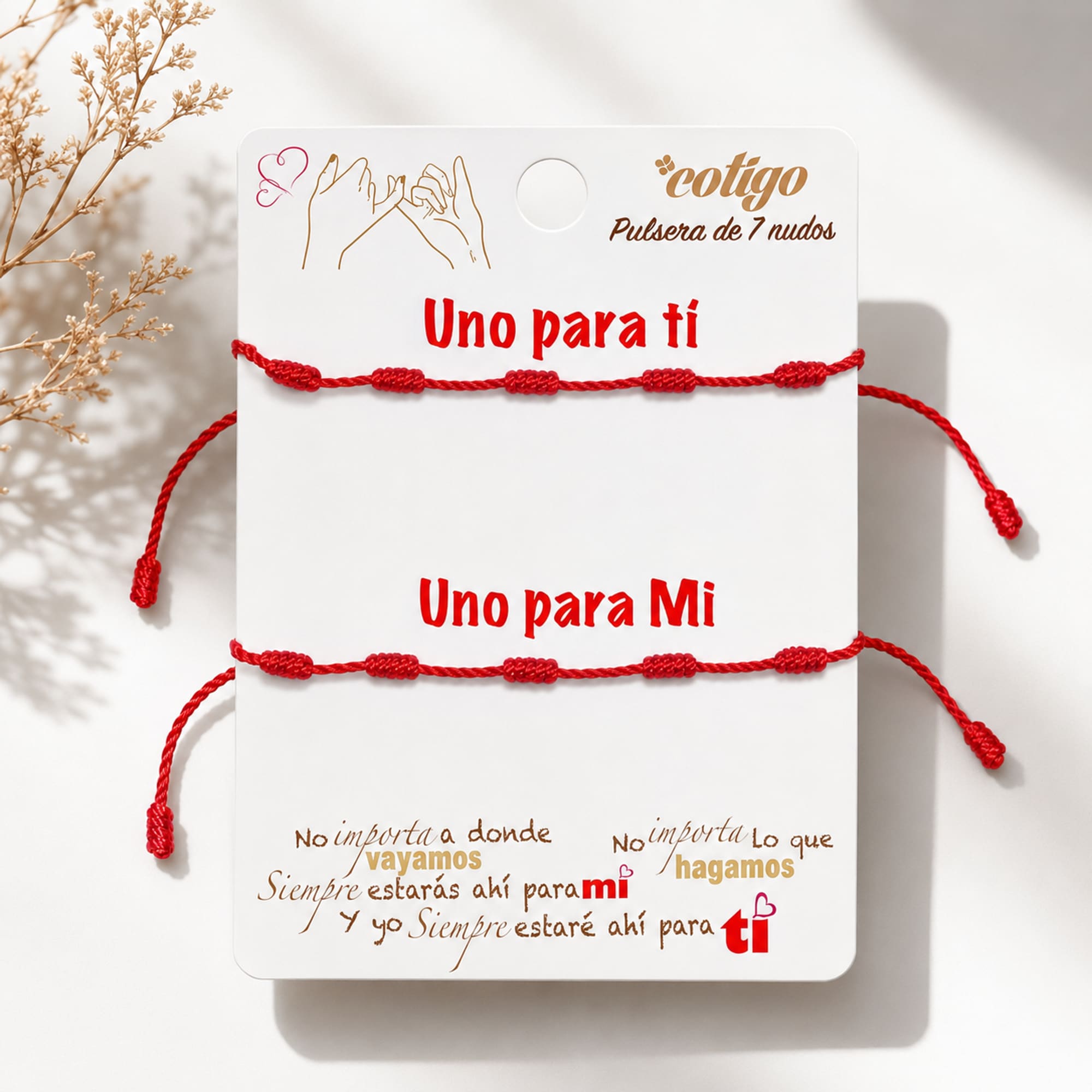 PULSERA 7 NUDOS 2 PCS