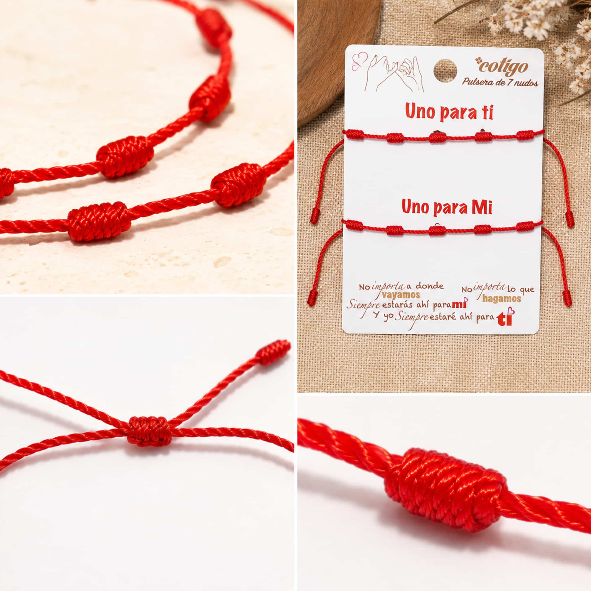 PULSERA 7 NUDOS 2 PCS