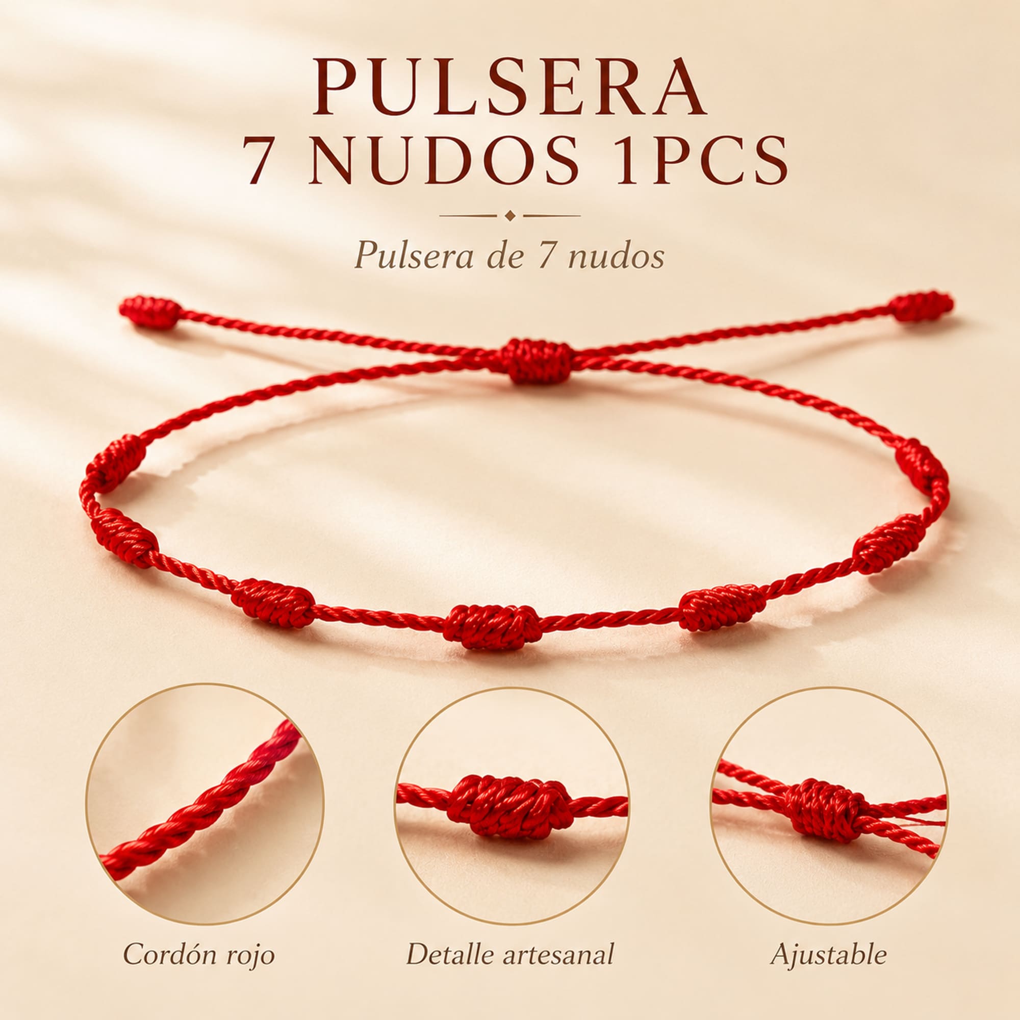 PULSERA 7 NUDOS 1PCS