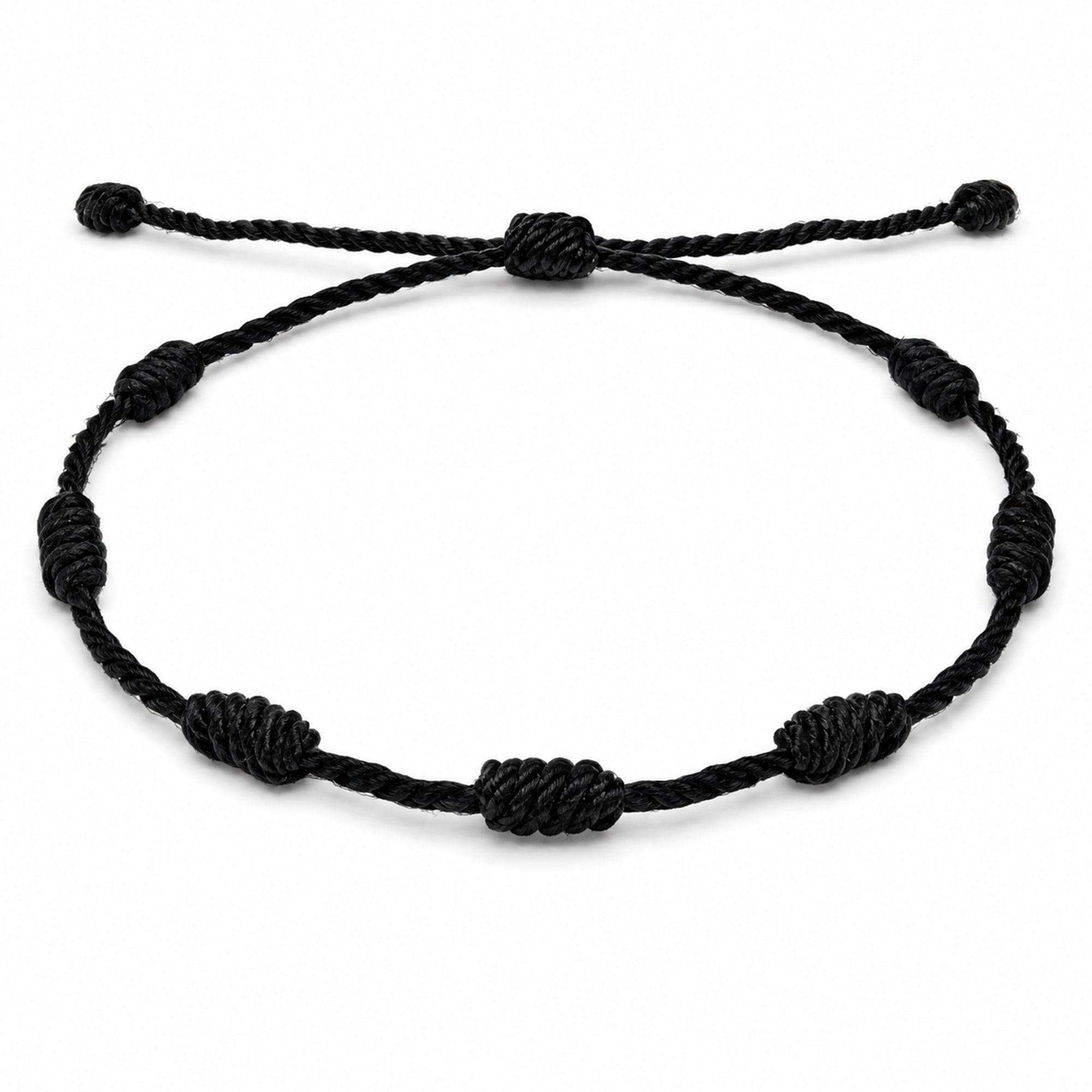 PULSERA 7 NUDOS COLOR NEGRO
