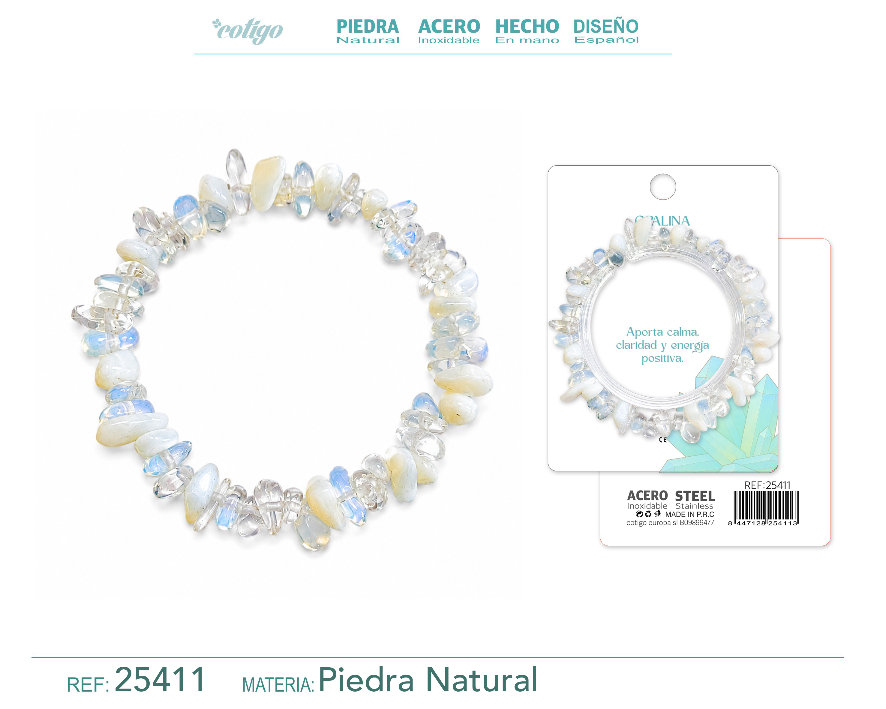 Pulsera Piedra natural Opalina