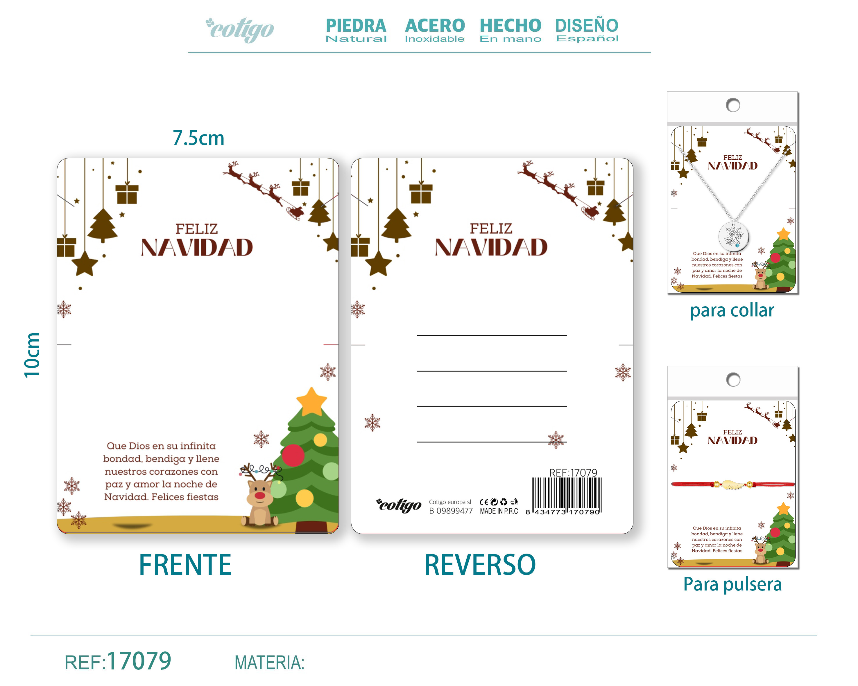 TARJETA DE NAVIDAD PARA BISUTERIA