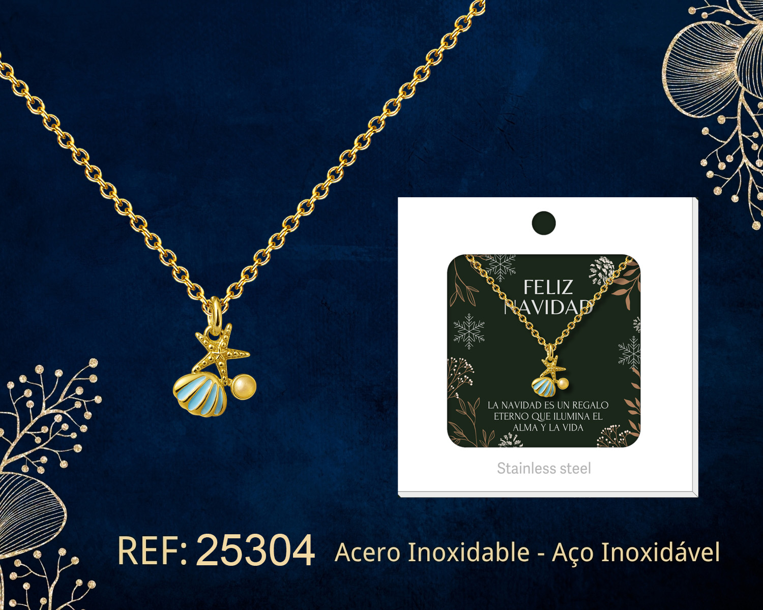 24719-COLGANTE CHAPADO ORO 14K CON CIRCONITA PARA NAVIDAD