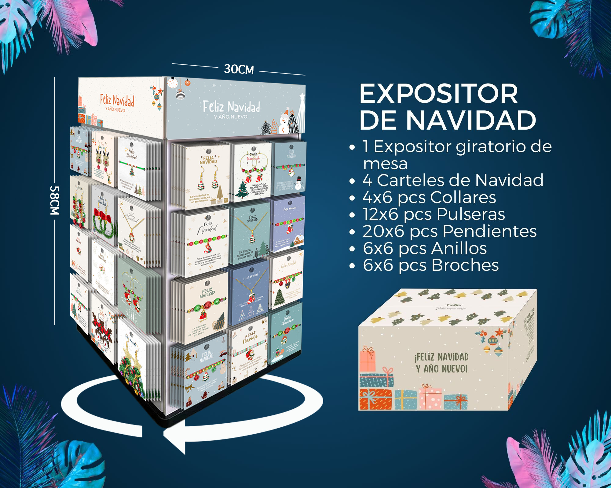 Expositor de Bisutería de Navidad