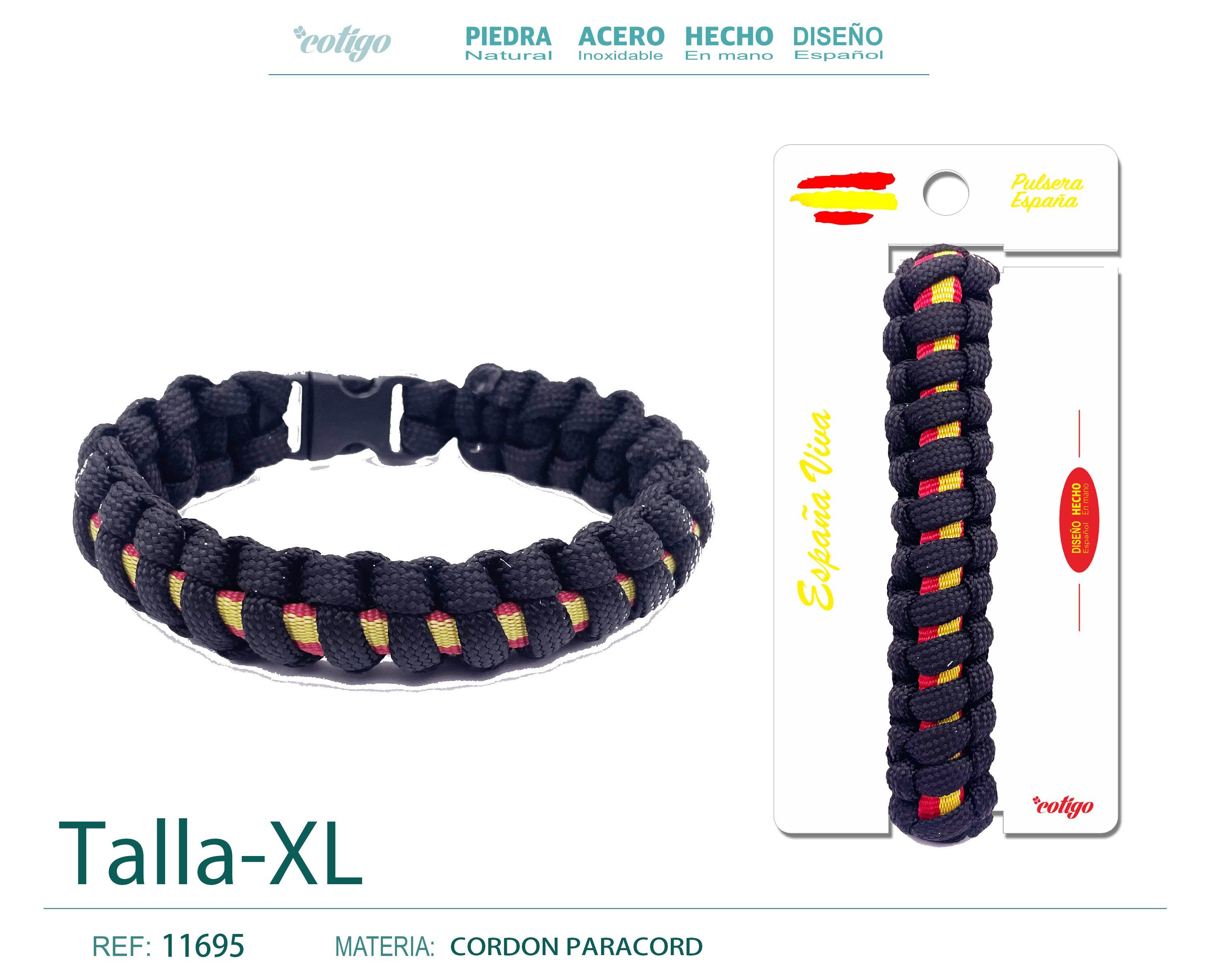 PULSERA PARACORD BANDERA ESPAÑOL