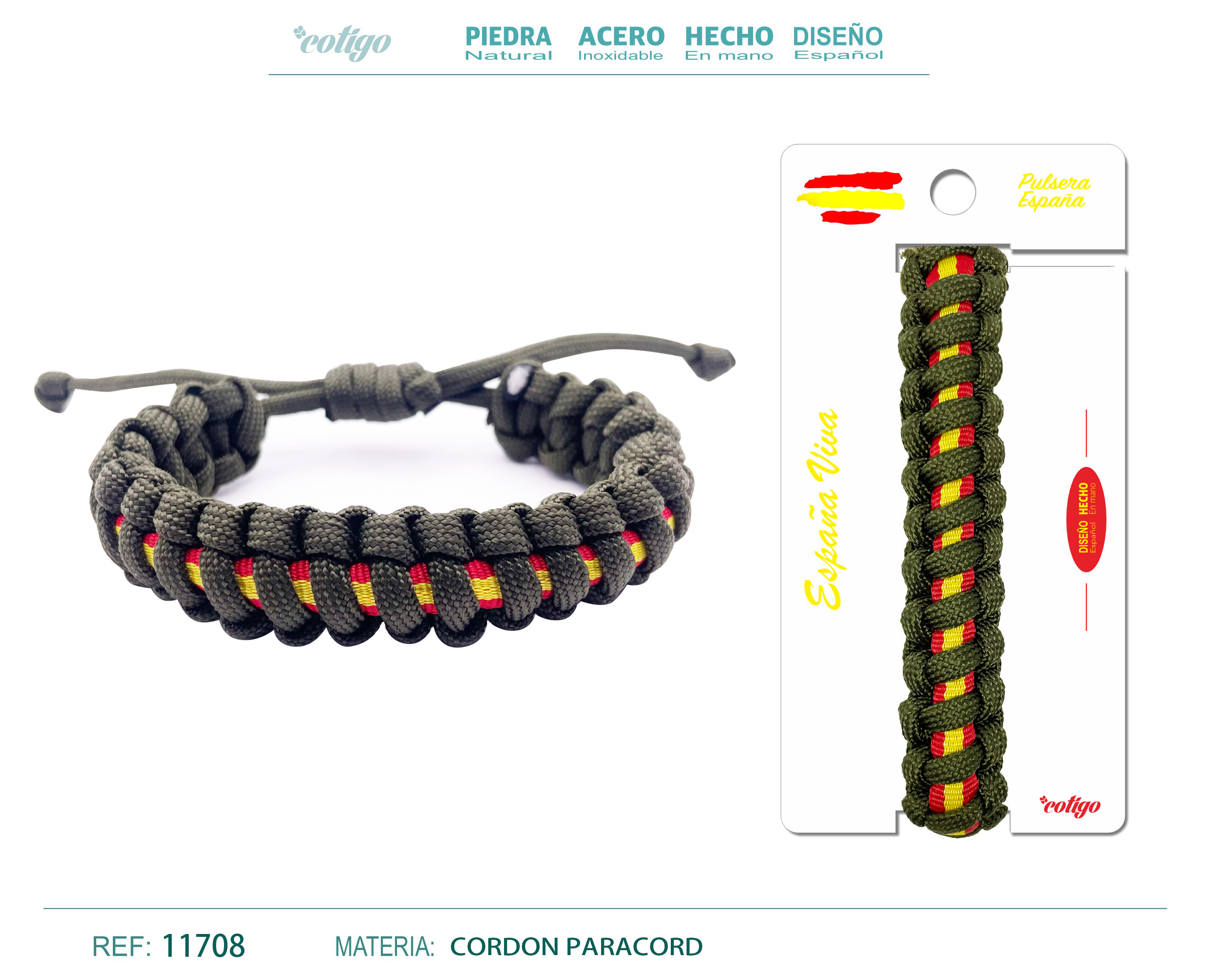PULSERA PARACORD BANDERA ESPAÑOL